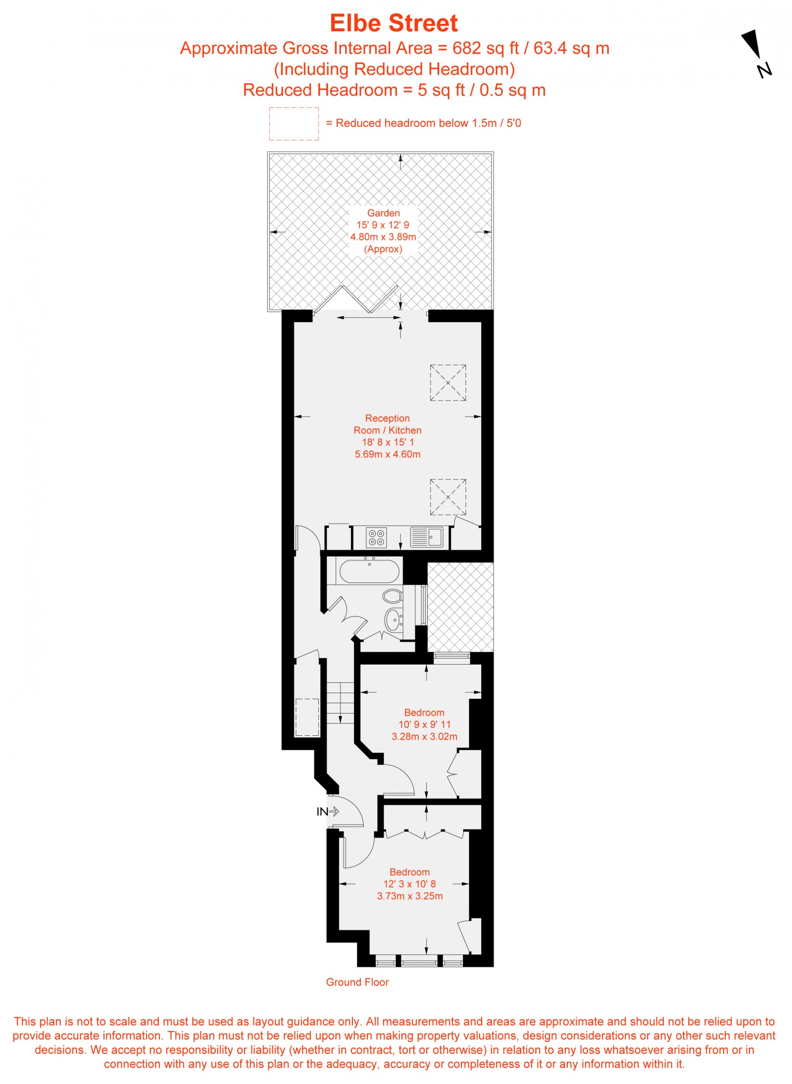 Floorplan for Elbe Street, London, SW6