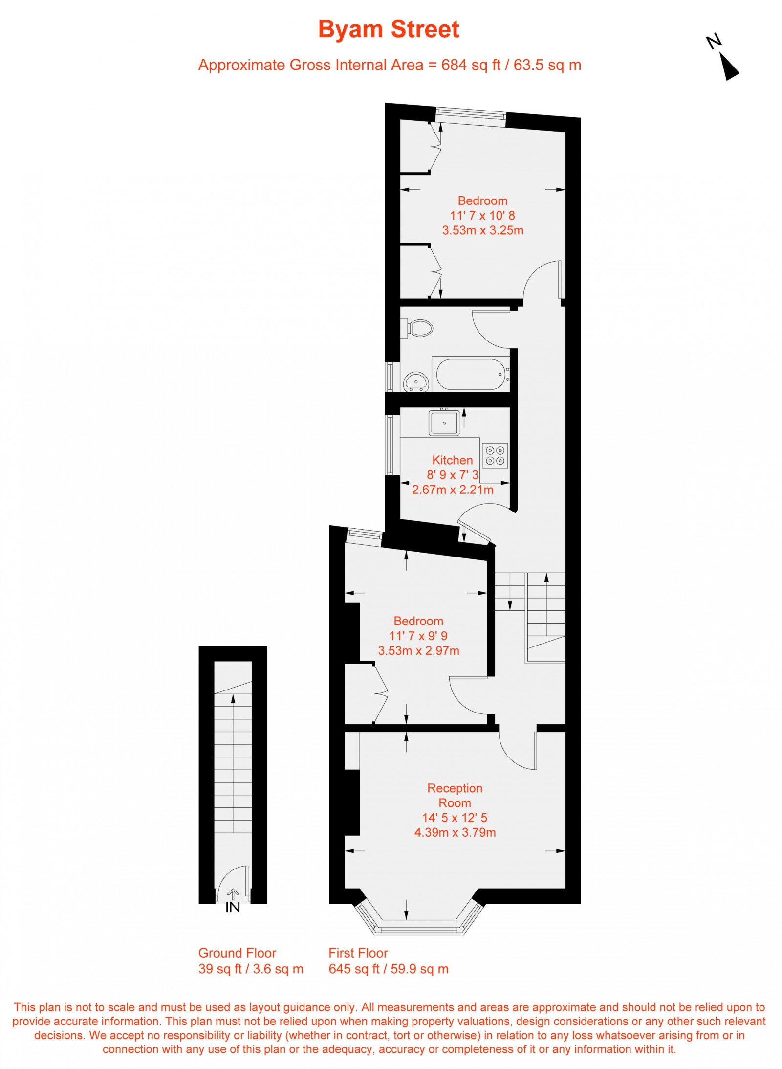 Floorplan for Byam Street, Fulham, SW6
