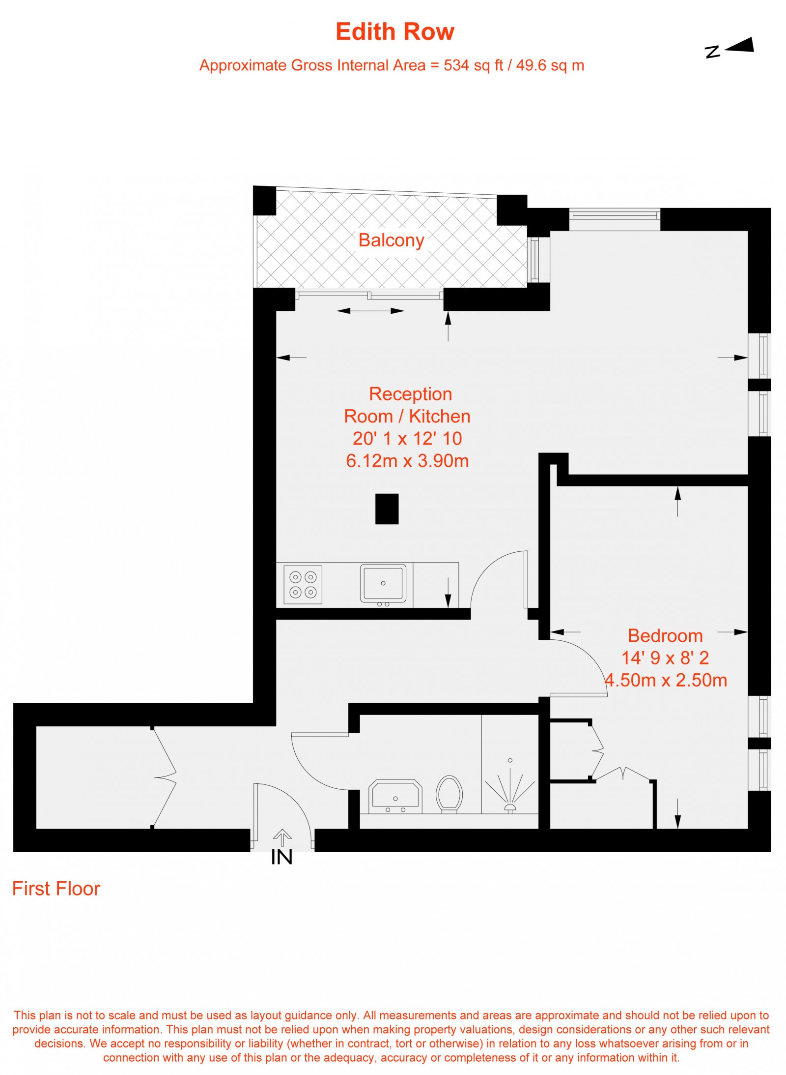 Floorplan for Edith Row, London, SW6