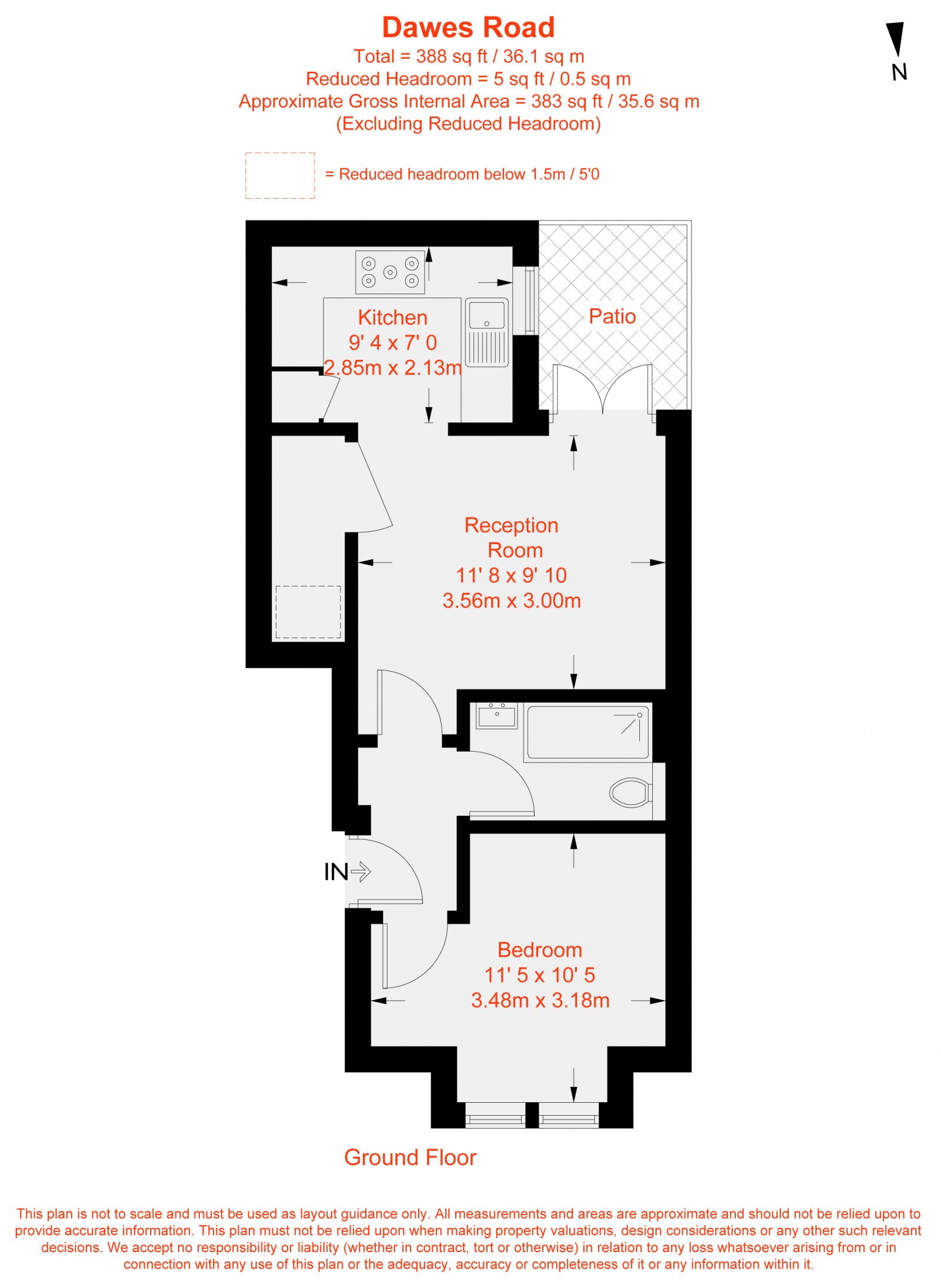 Floorplan for Dawes Road, London, SW6