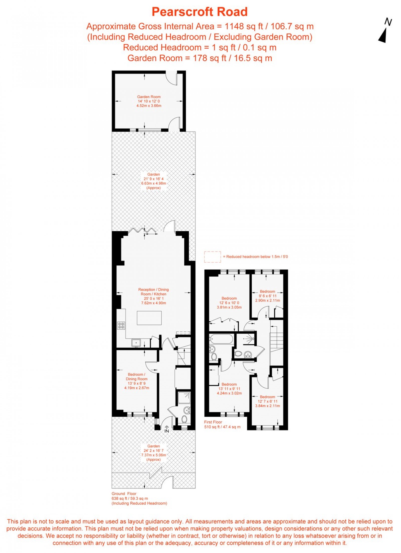 Floorplan for Pearscroft Road, London, SW6