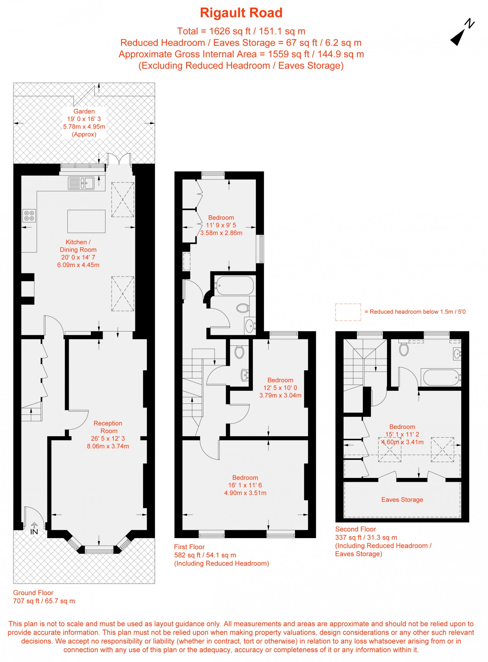 Floorplan for Rigault Road, London, SW6