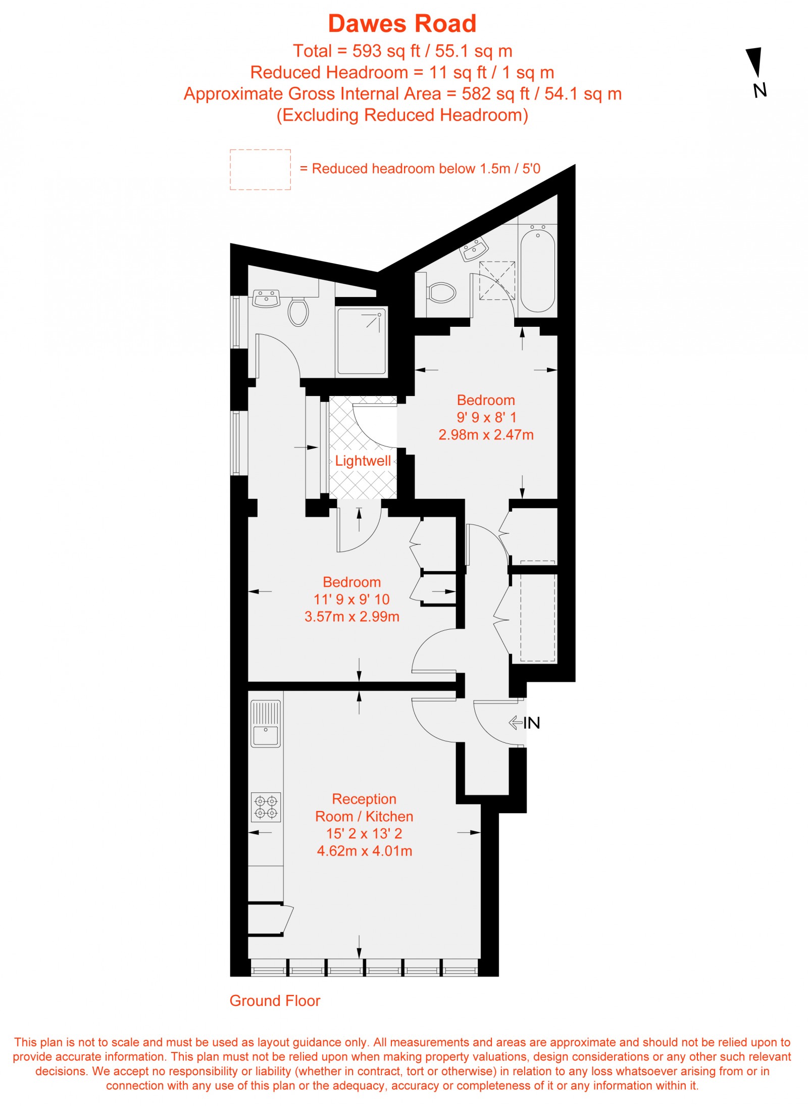 Floorplan for Dawes Road, London, SW6