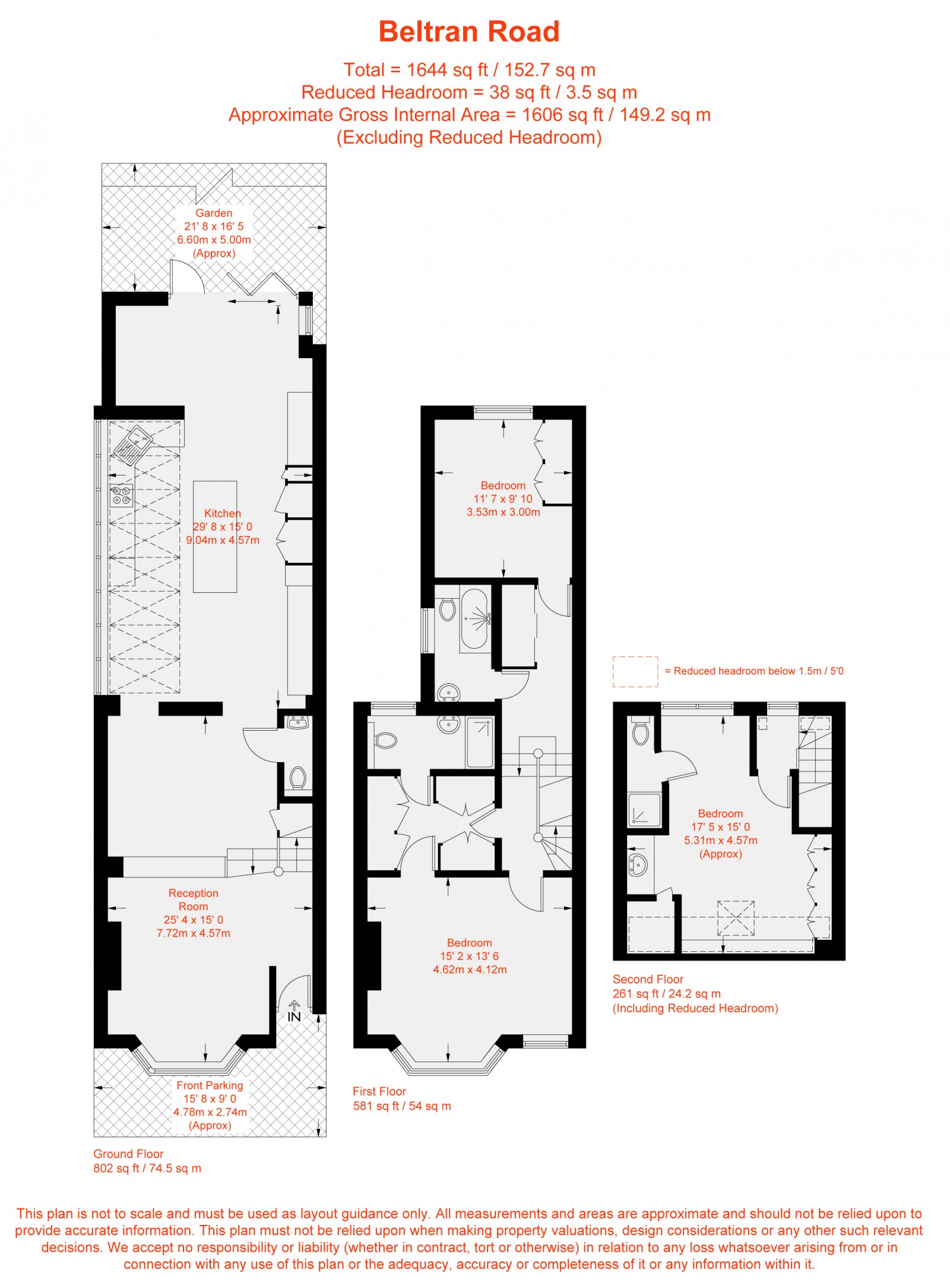 Floorplan for Beltran Road, London, SW6