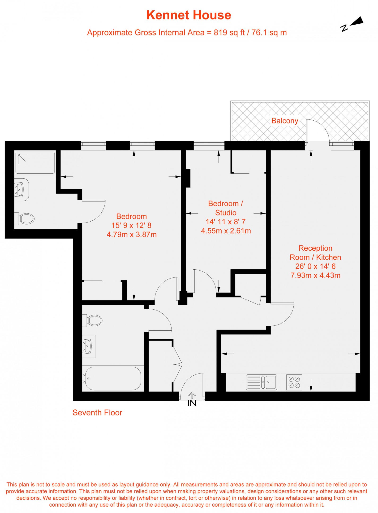 Floorplan for Enterprise Way, London, SW18