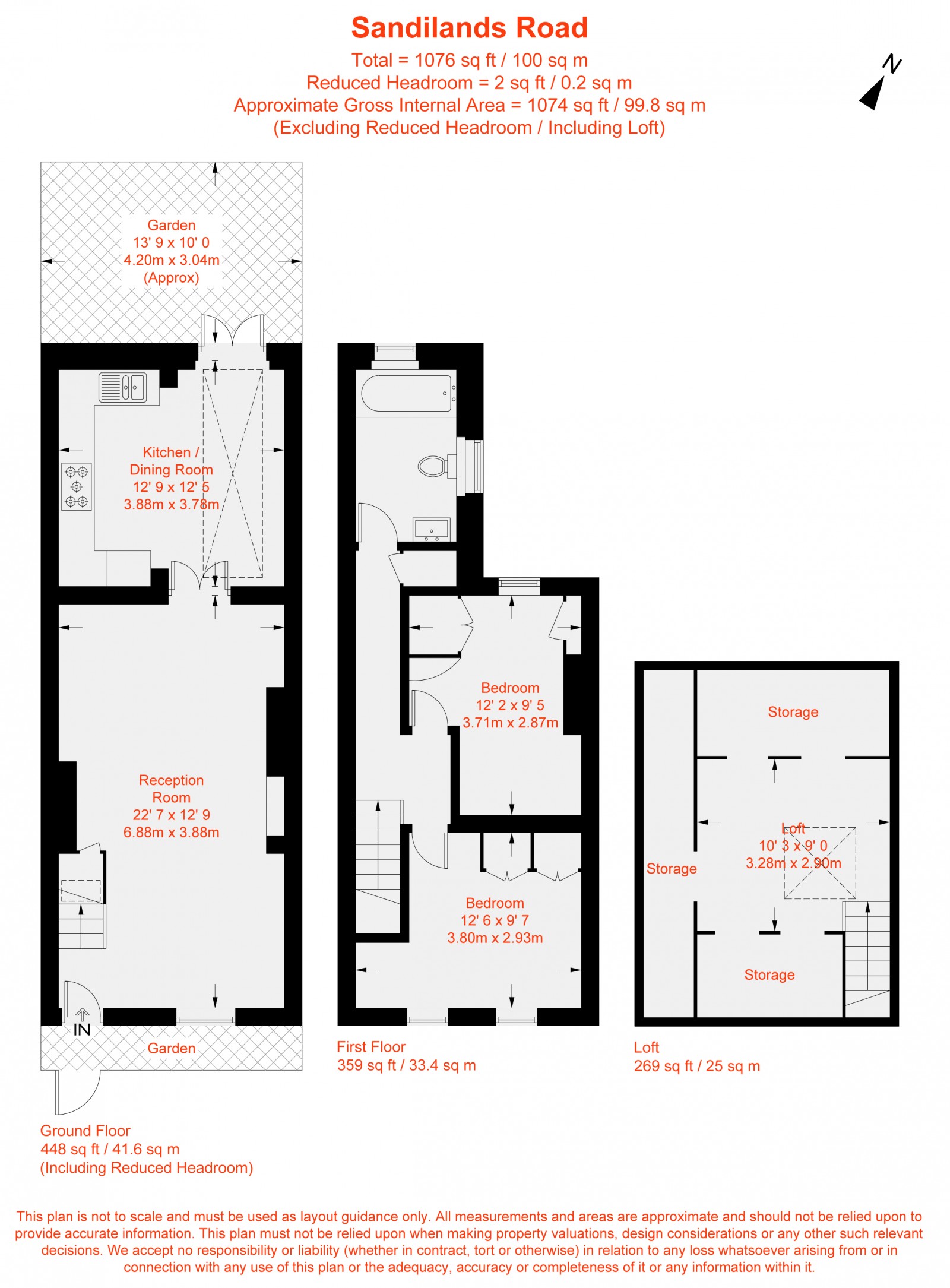 Floorplan for Sandilands Road, London, SW6