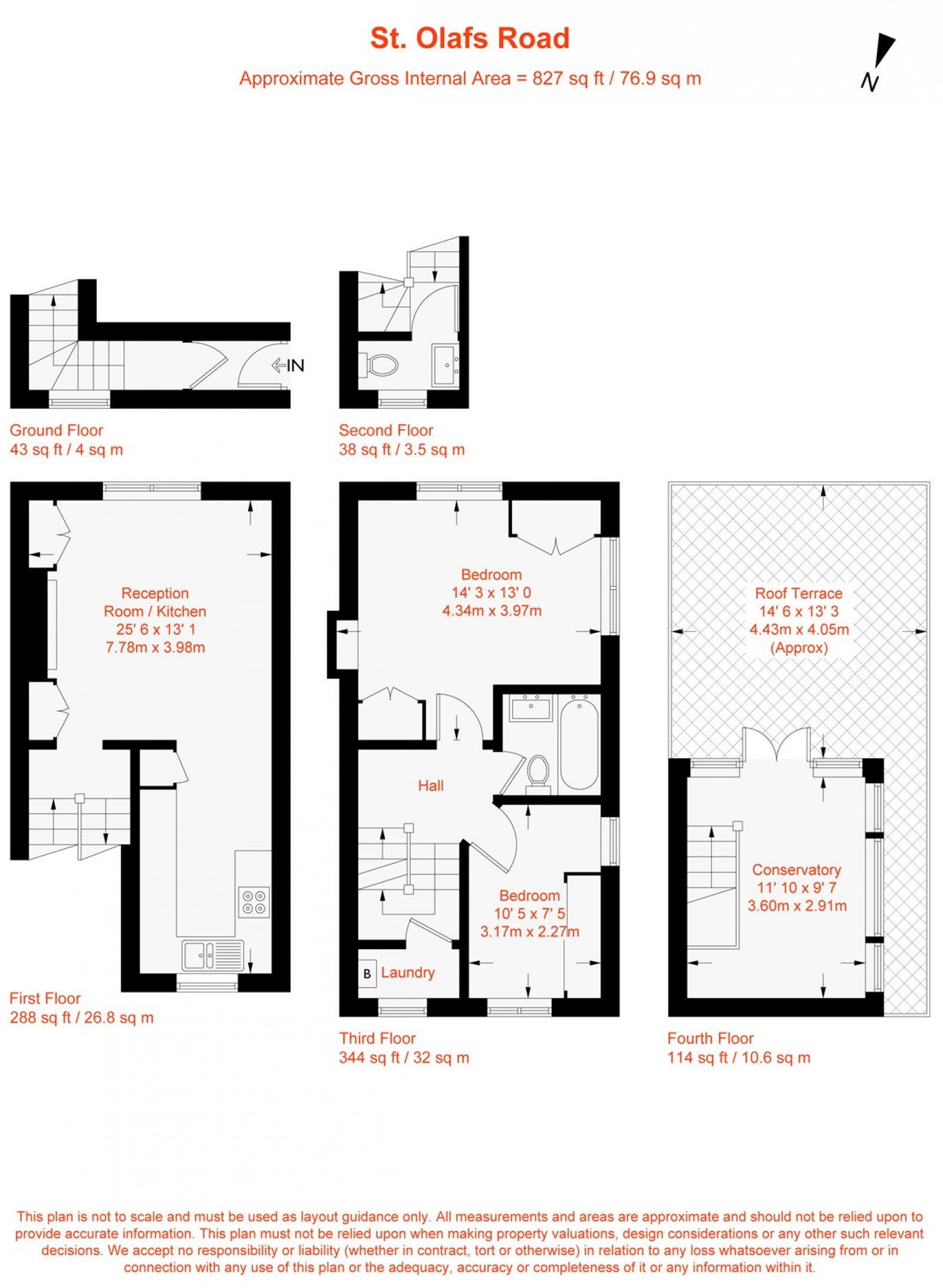 Floorplan for St. Olaf's Road, London, SW6