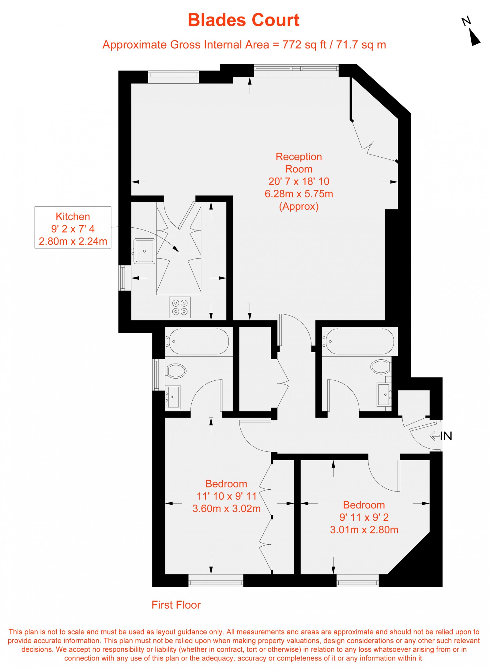 Floorplan for Blades Court, Lower Mall, W6