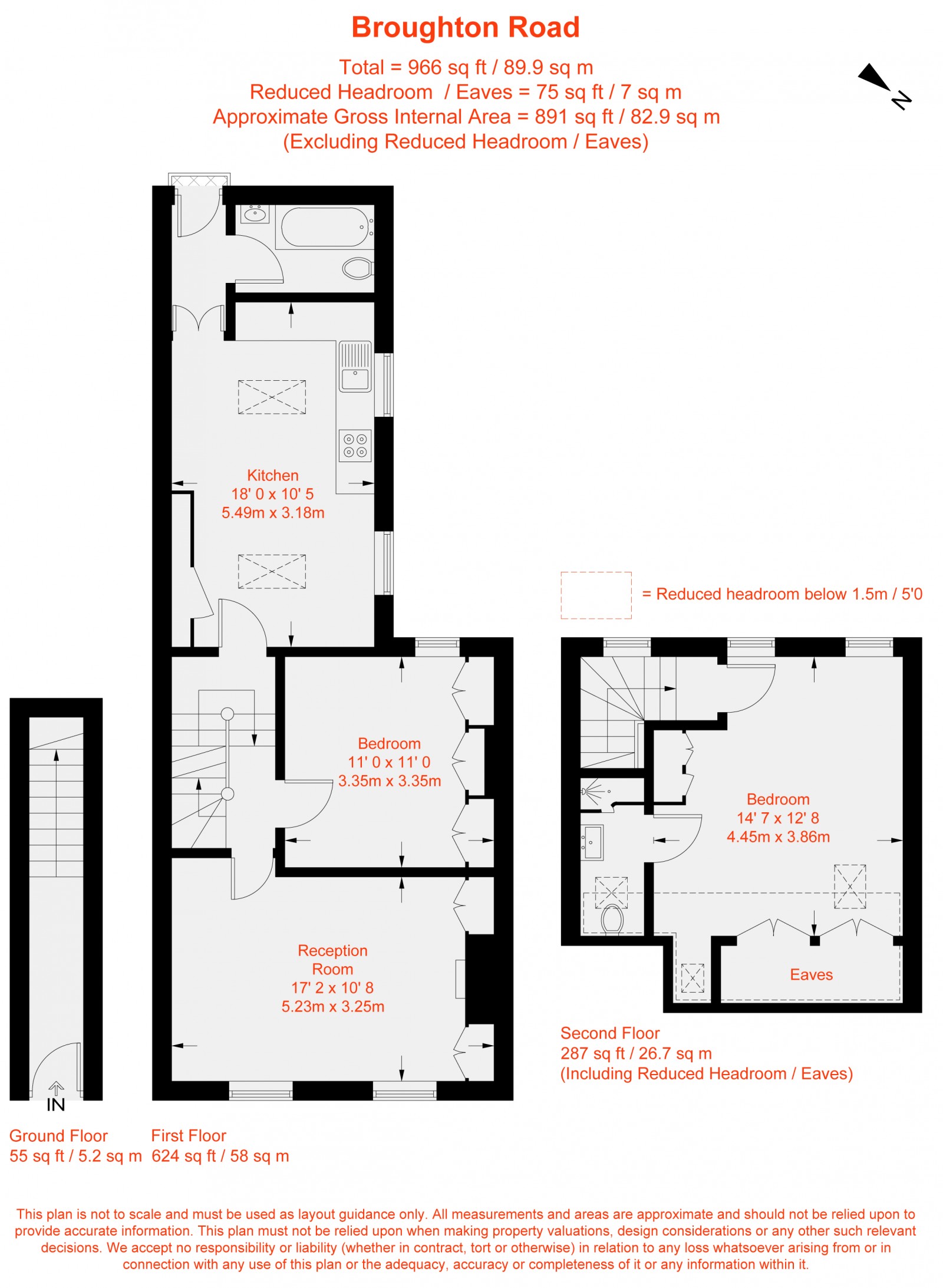 Floorplan for Broughton Road, Fulham, SW6