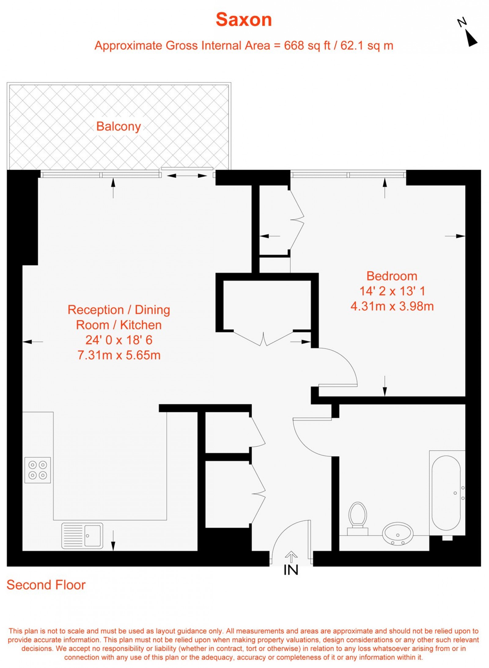 Floorplan for Parkland Walk, London, SW6