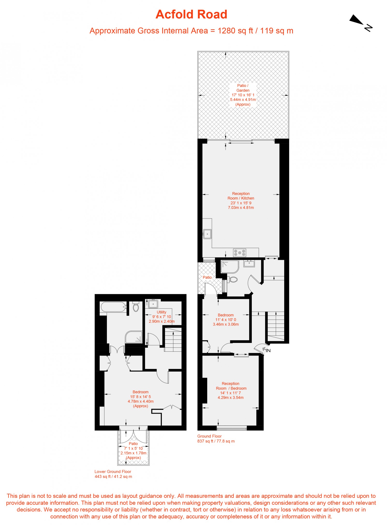 Floorplan for Acfold Road, London, SW6
