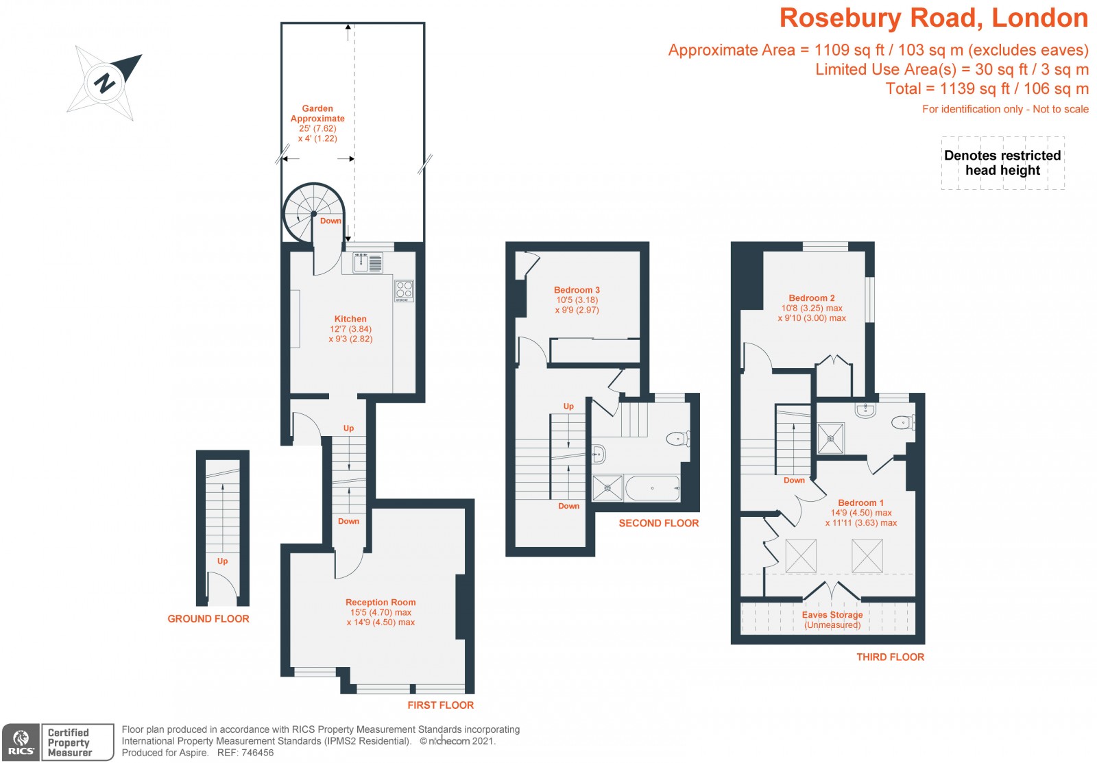 Floorplan for Rosebury Road, Fulham, SW6