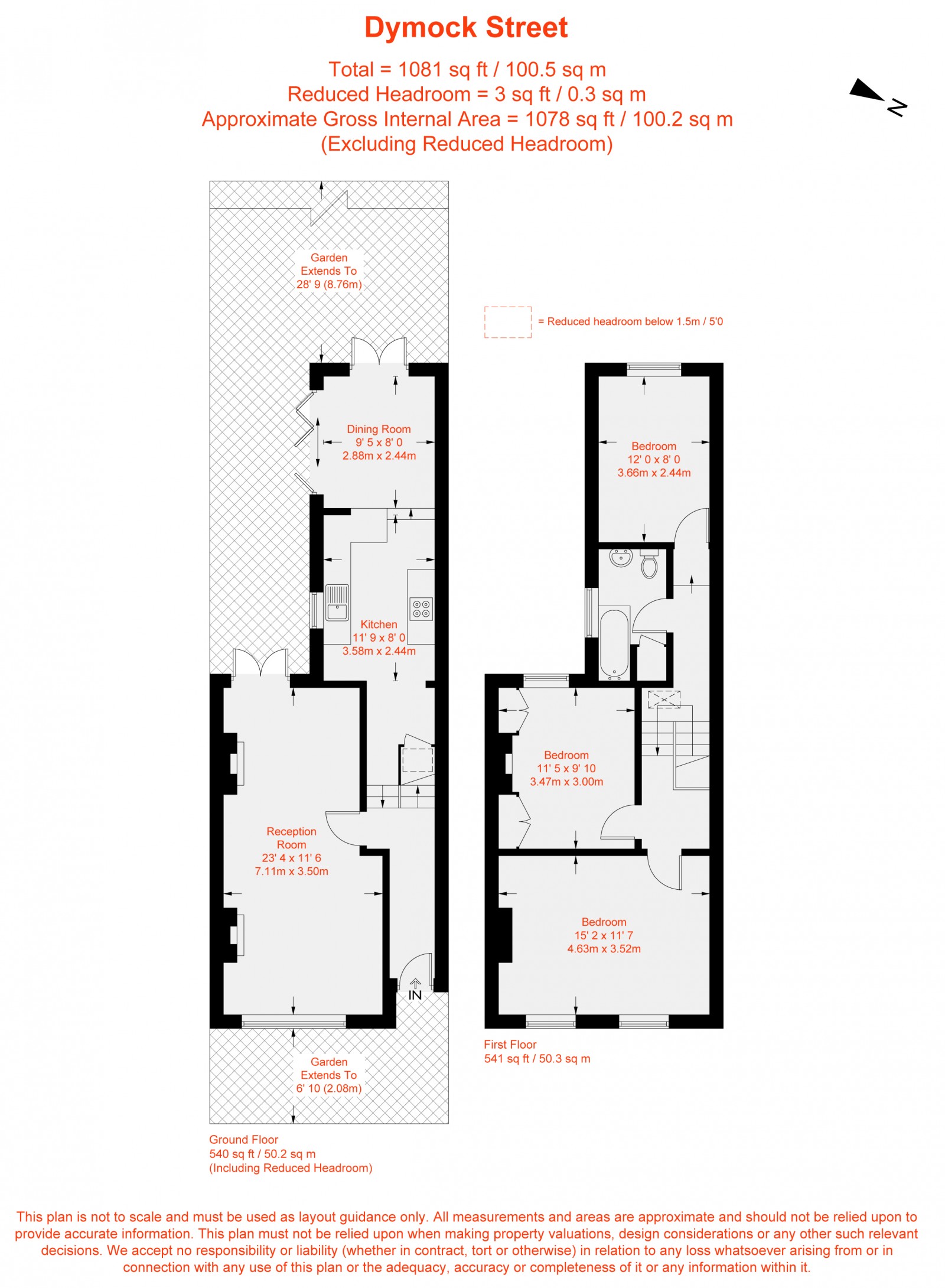 Floorplan for Dymock Street, London, SW6