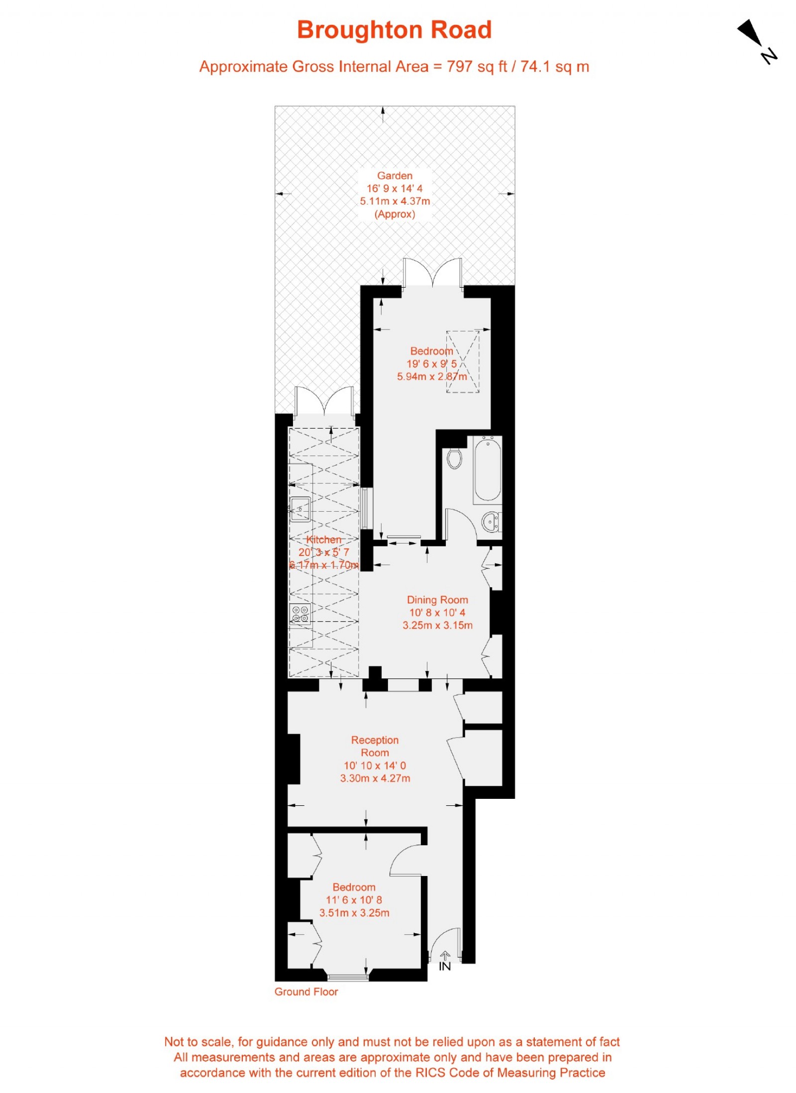 Floorplan for Broughton Road, Fulham, SW6