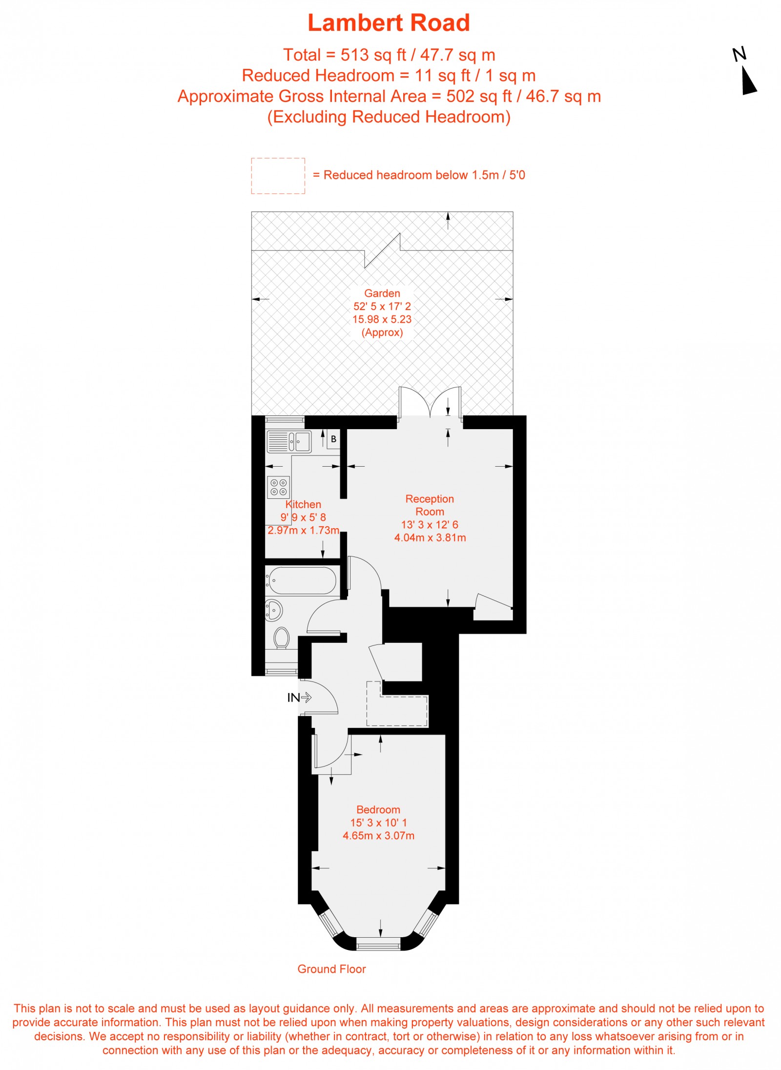 Floorplan for Lambert Road, London, SW2