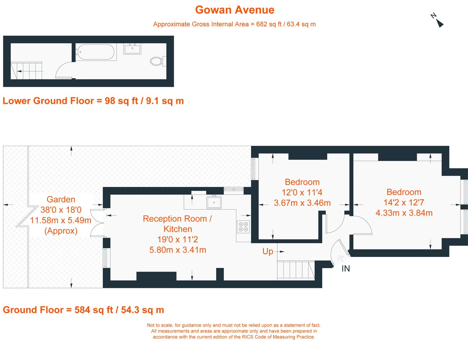 Floorplan for Gowan Avenue, London, SW6