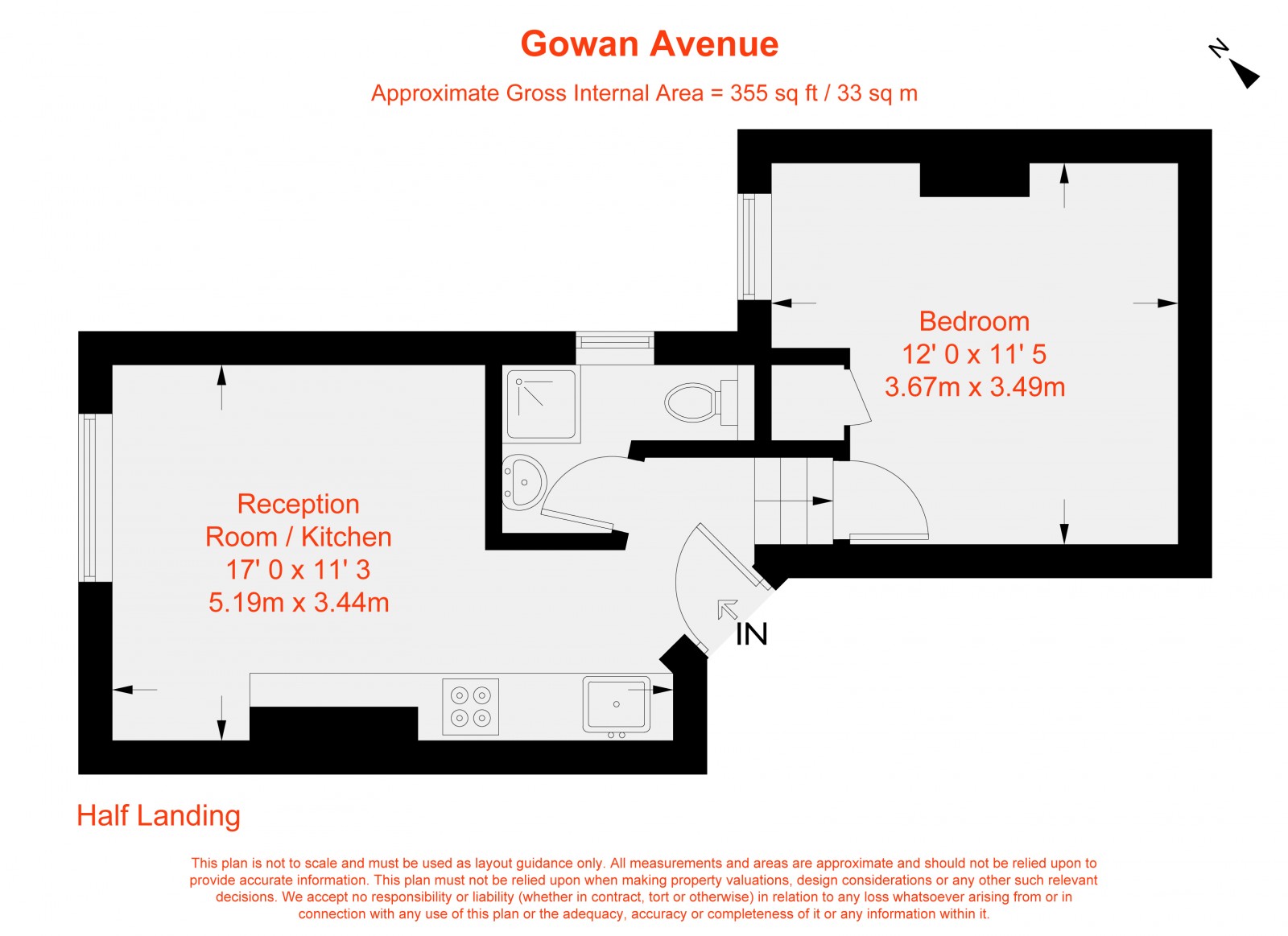 Floorplan for Gowan Avenue, London, SW6