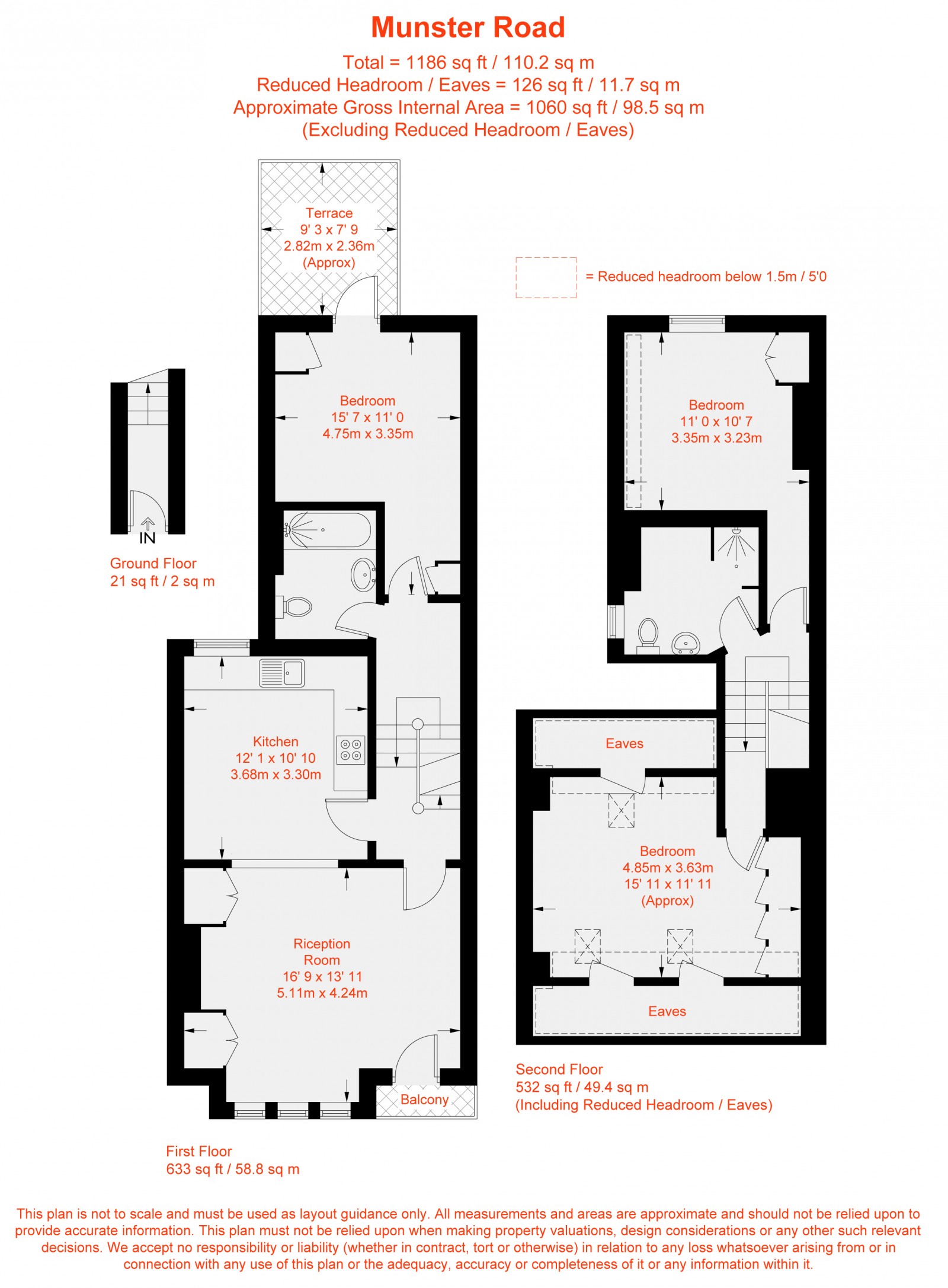 Floorplan for Munster Road, London, SW6