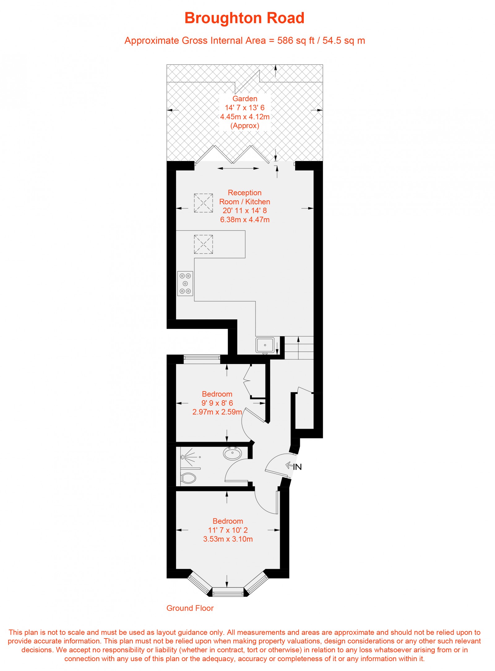 Floorplan for Broughton Road, Fulham, SW6