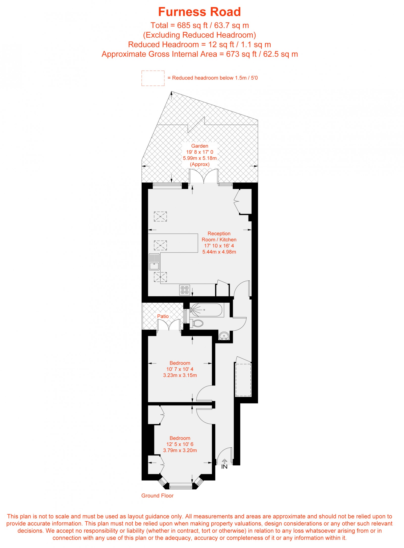 Floorplan for Furness Road, Fulham, SW6