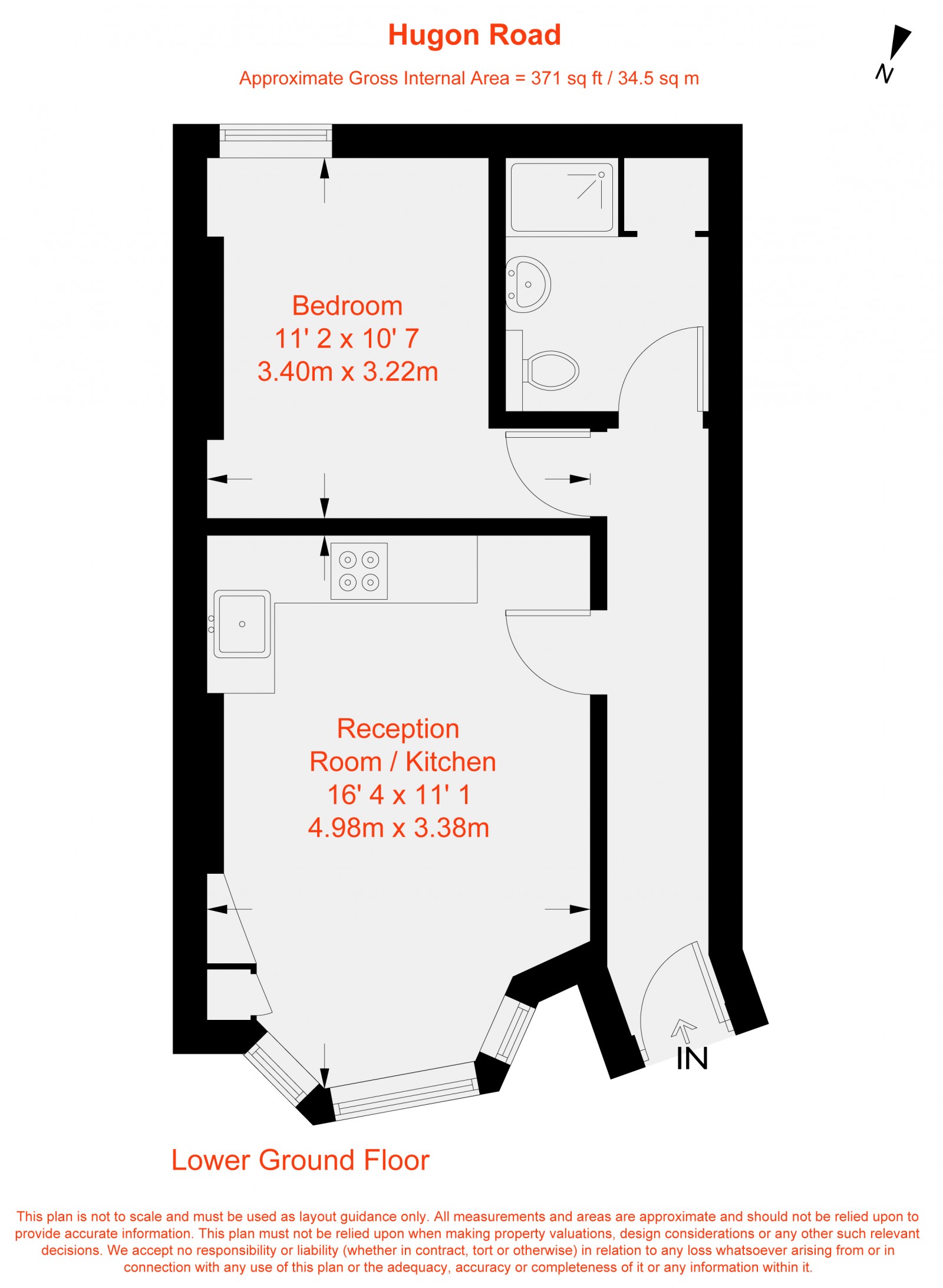 Floorplan for Hugon Road, Fulham, SW6