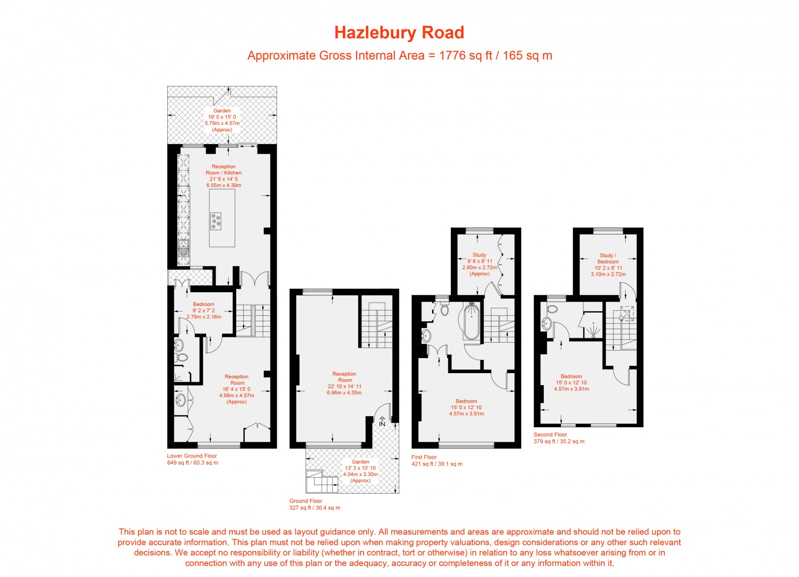 Floorplan for Hazlebury Road, London, SW6