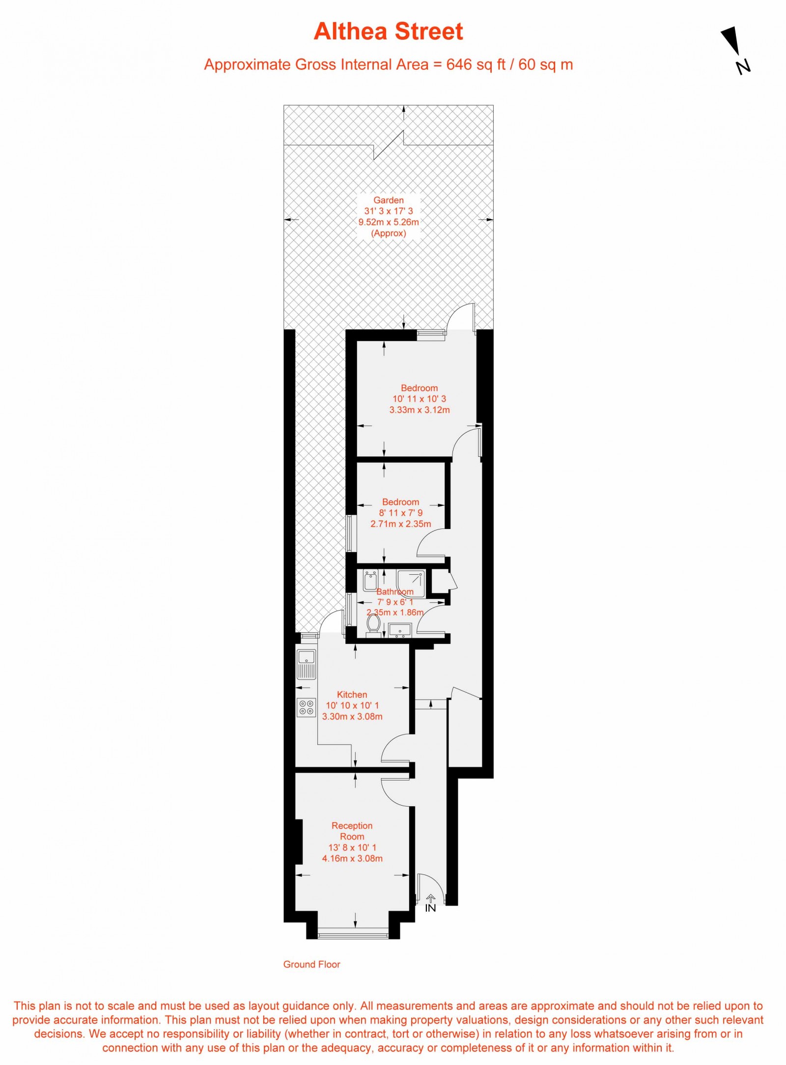 Floorplan for Althea Street, London, SW6