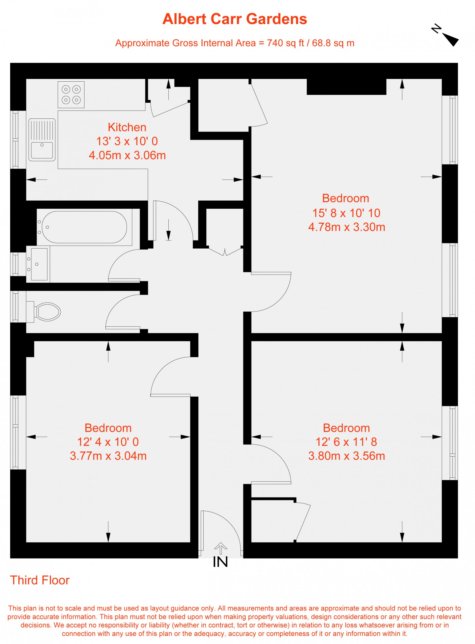 Floorplan for Albert Carr Gardens, London, SW16