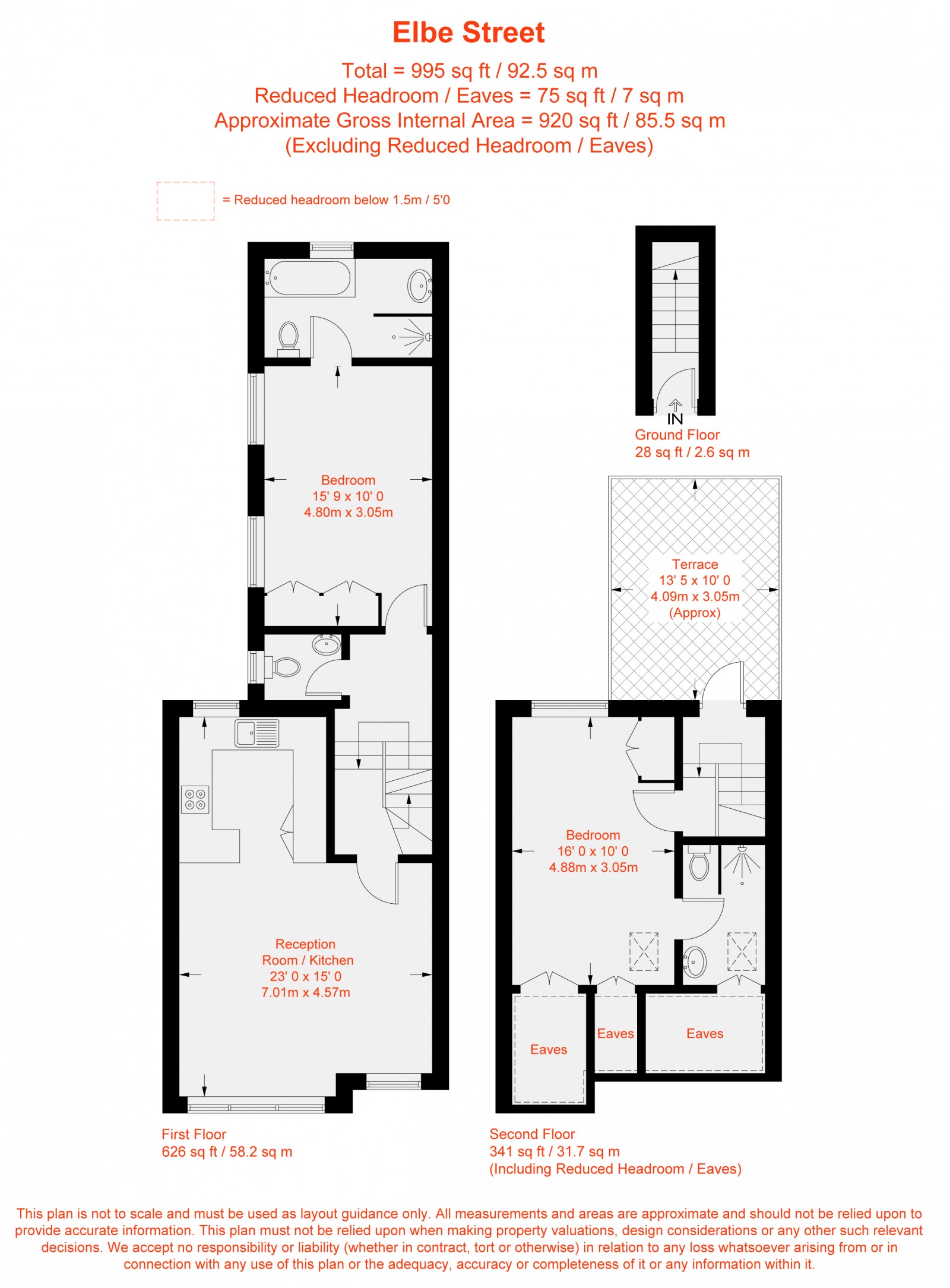 Floorplan for Elbe Street, Fulham, SW6