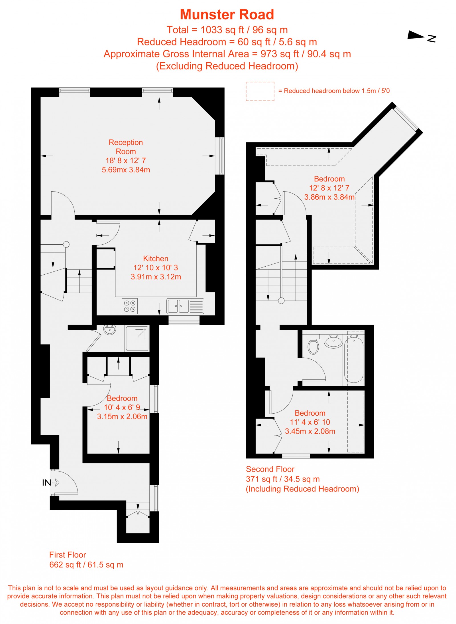 Floorplan for Munster Road, London, SW6