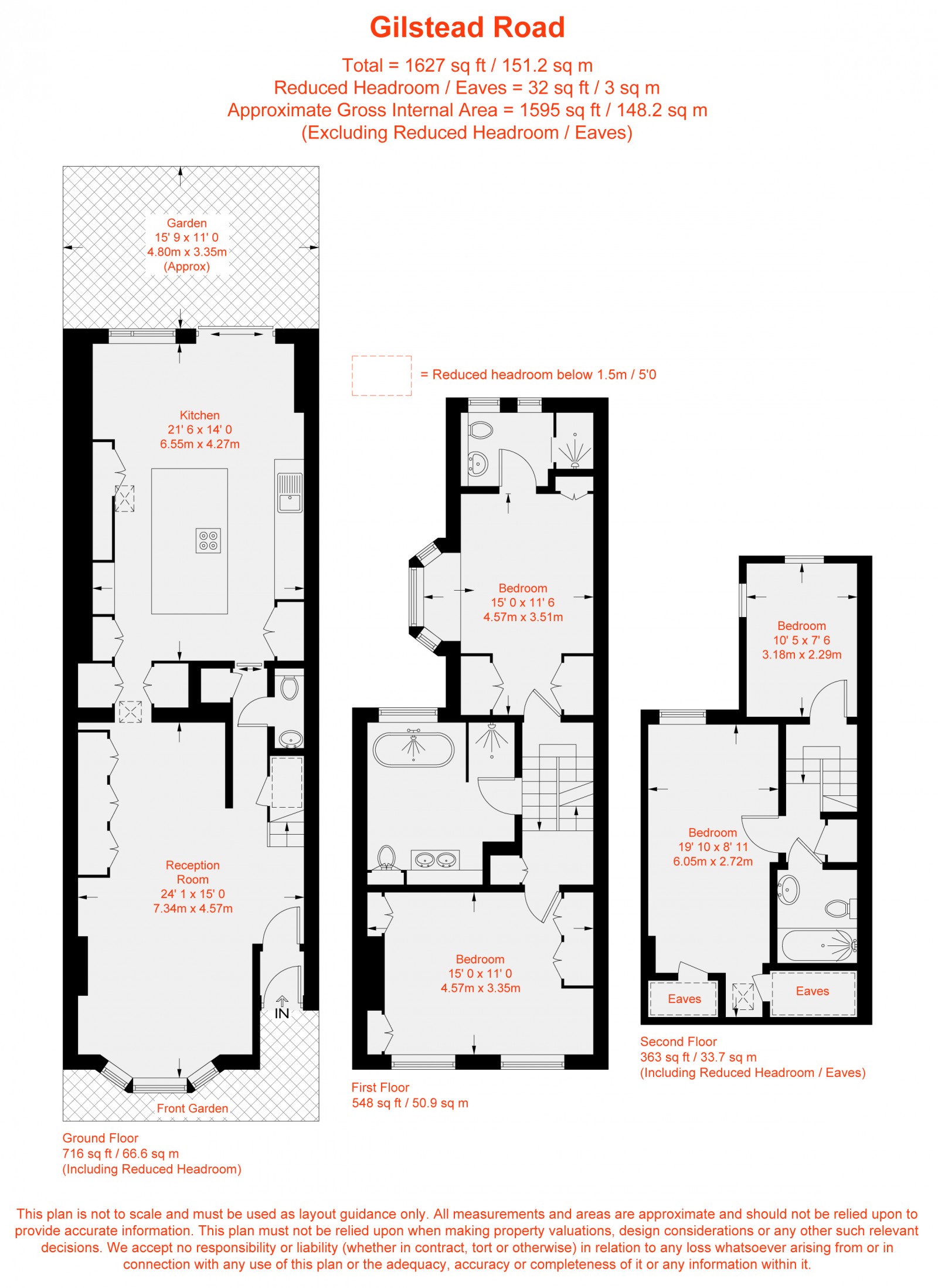 Floorplan for Gilstead Road, London, SW6