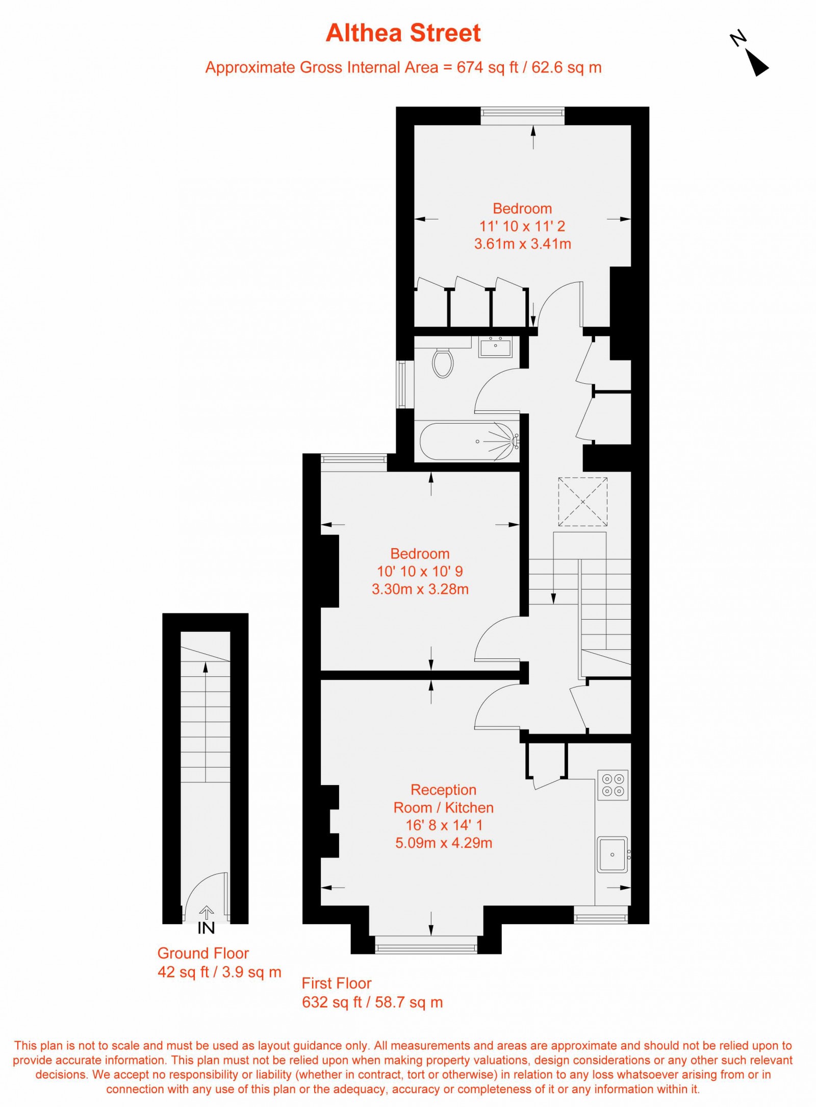 Floorplan for Althea Street, London, SW6