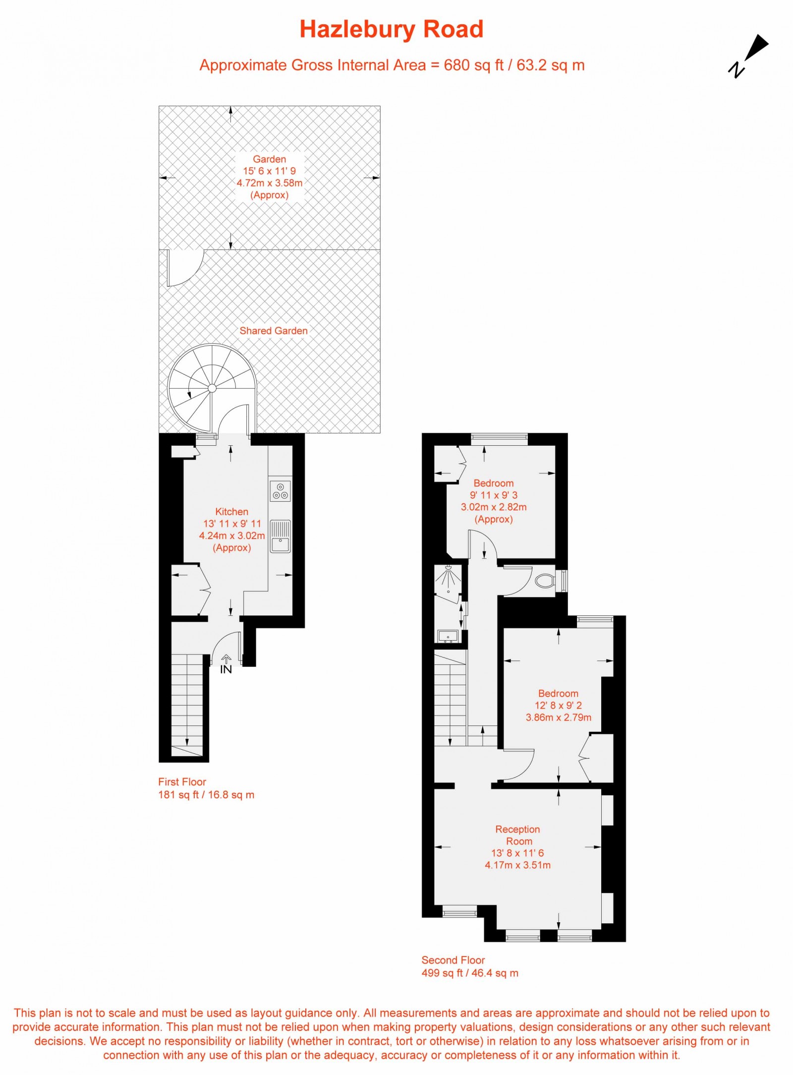 Floorplan for Hazlebury Road, Fulham, SW6