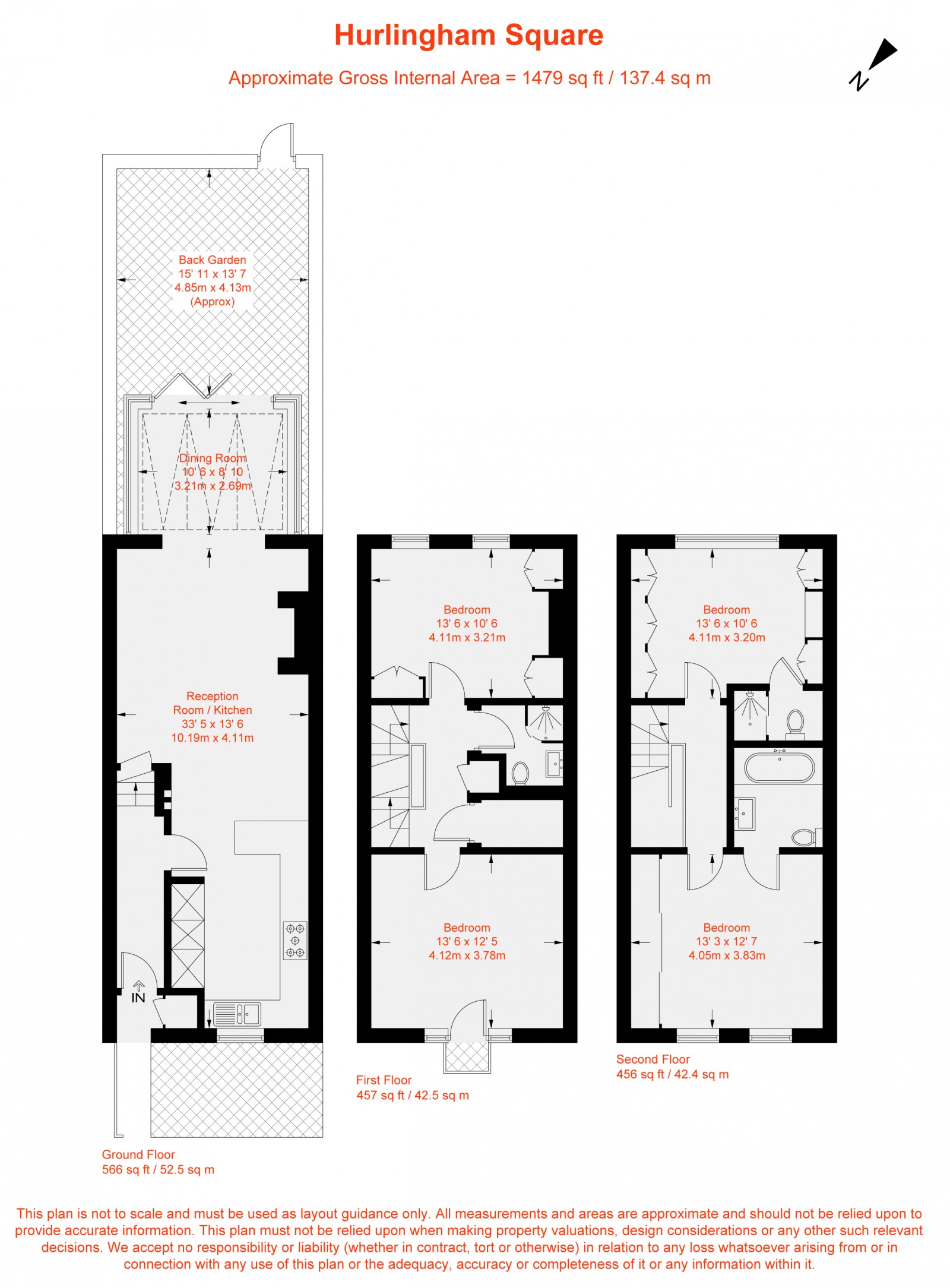 Floorplan for Hurlingham Square, Peterborough Road, SW6