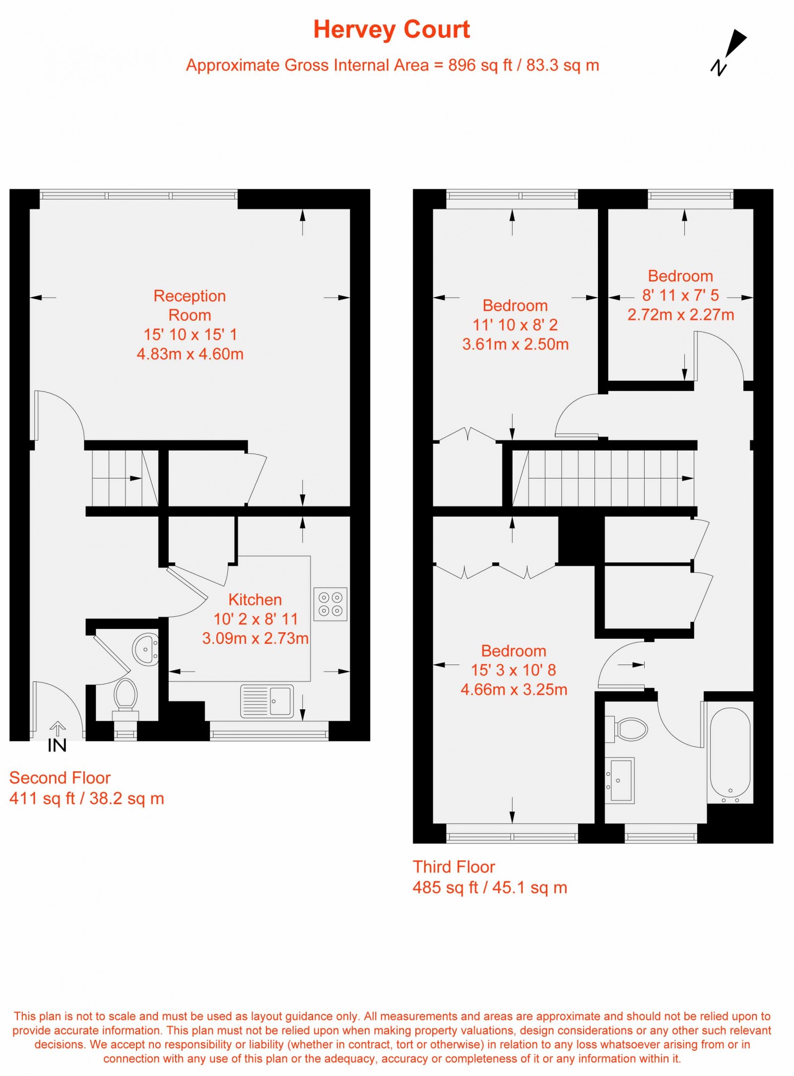 Floorplan for Surrey Lane, London, SW11