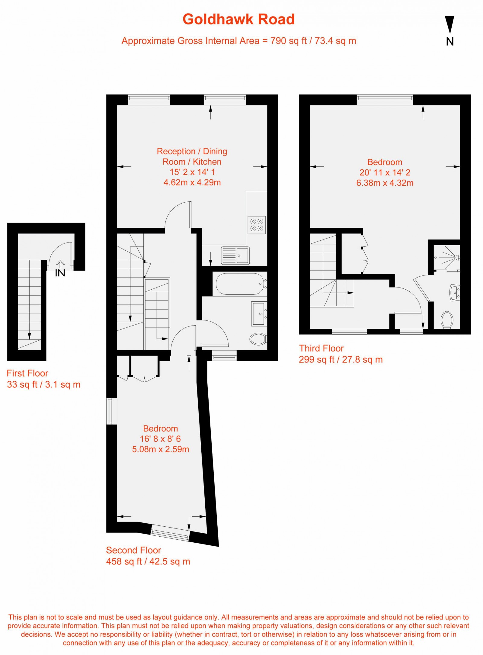 Floorplan for Goldhawk Road, London, W12