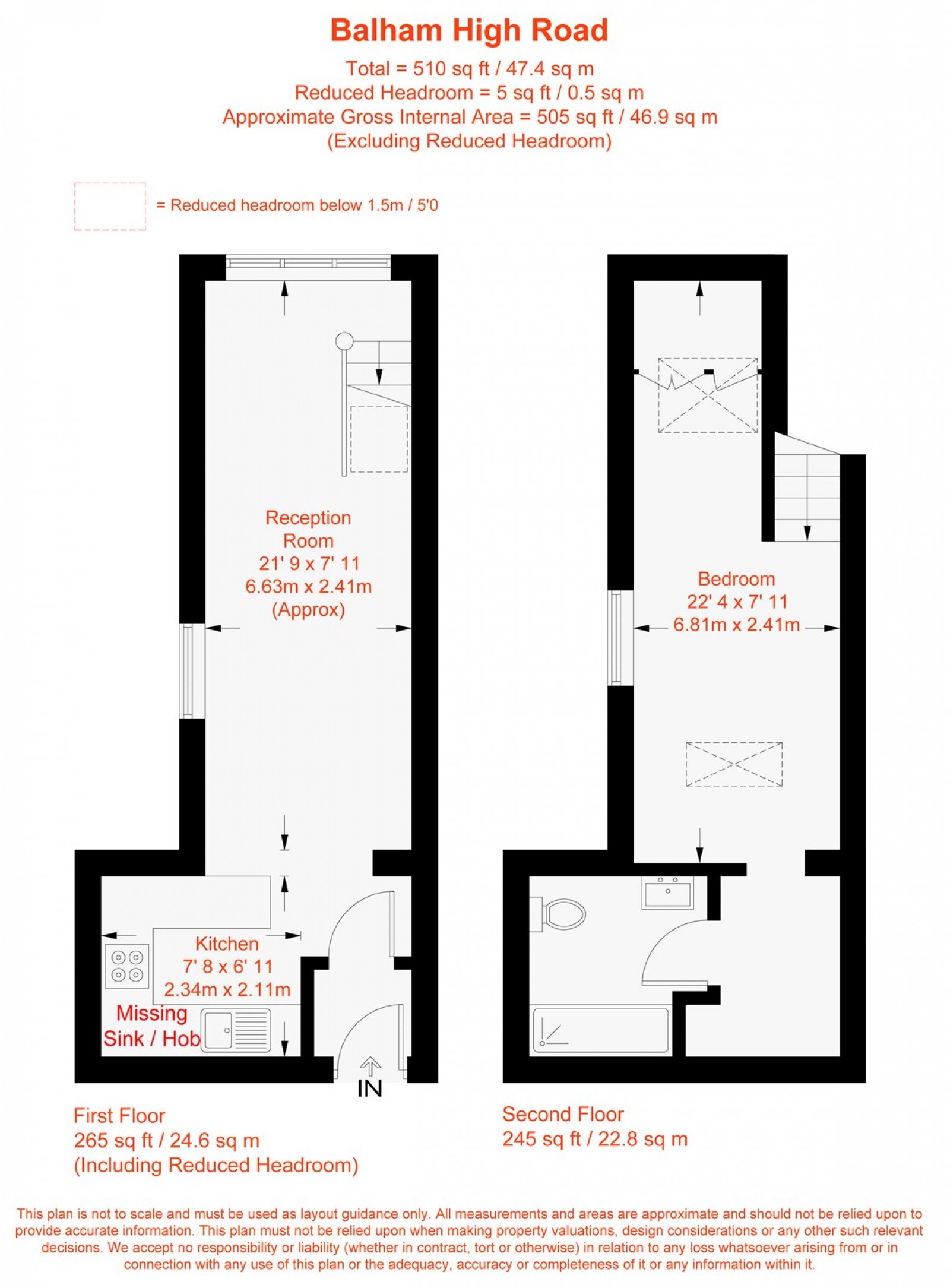 Floorplan for Balham High Road, Balham, SW12