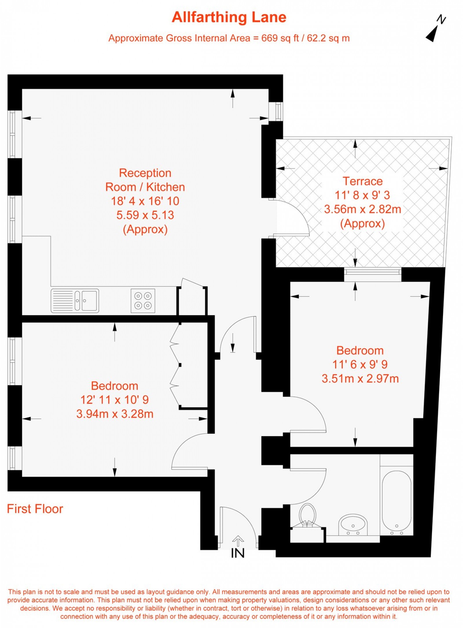 Floorplan for Allfarthing Lane, London, SW18