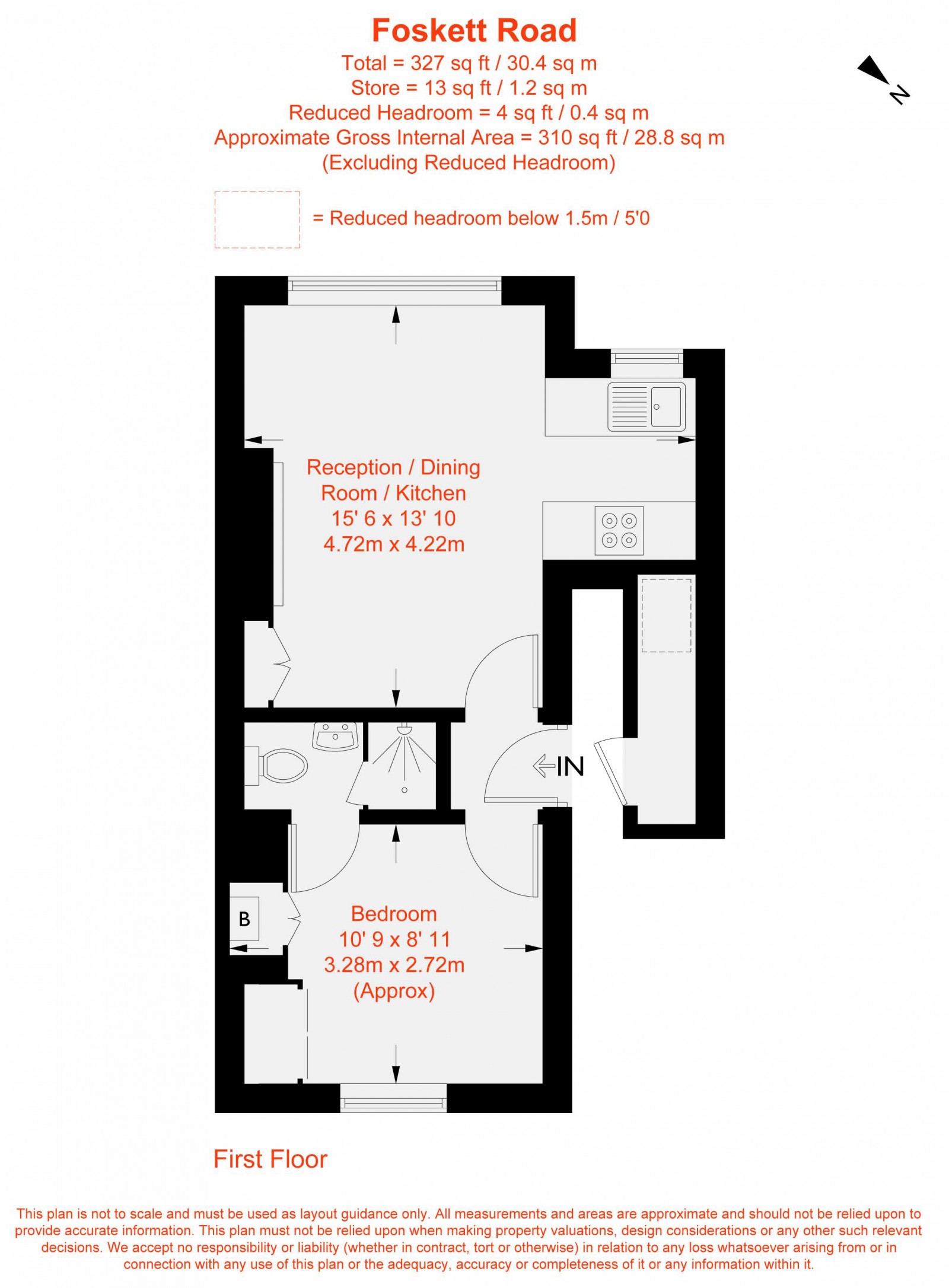 Floorplan for Foskett Road, London, SW6
