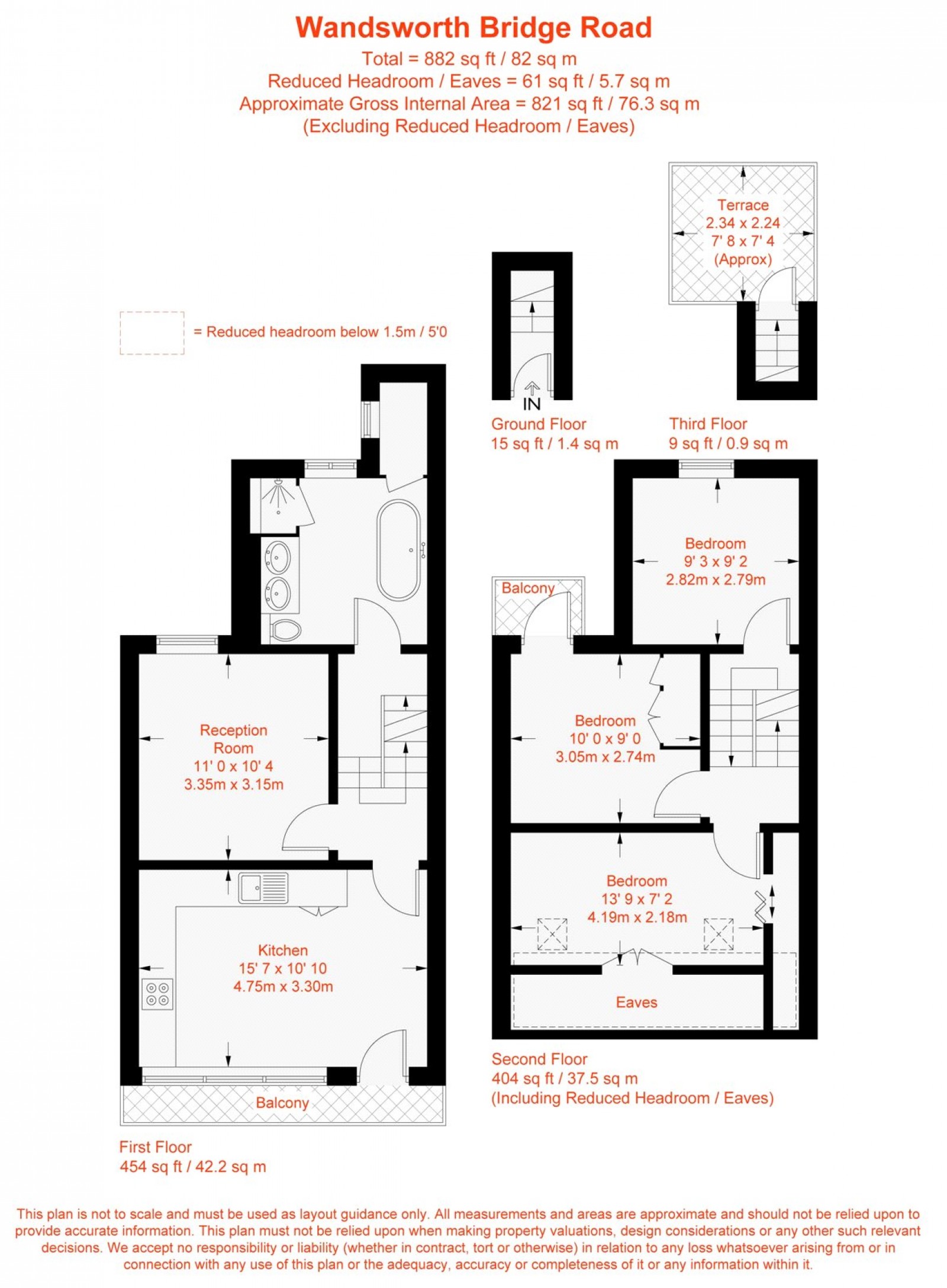 Floorplan for Wandsworth Bridge Road, Fulham, SW6