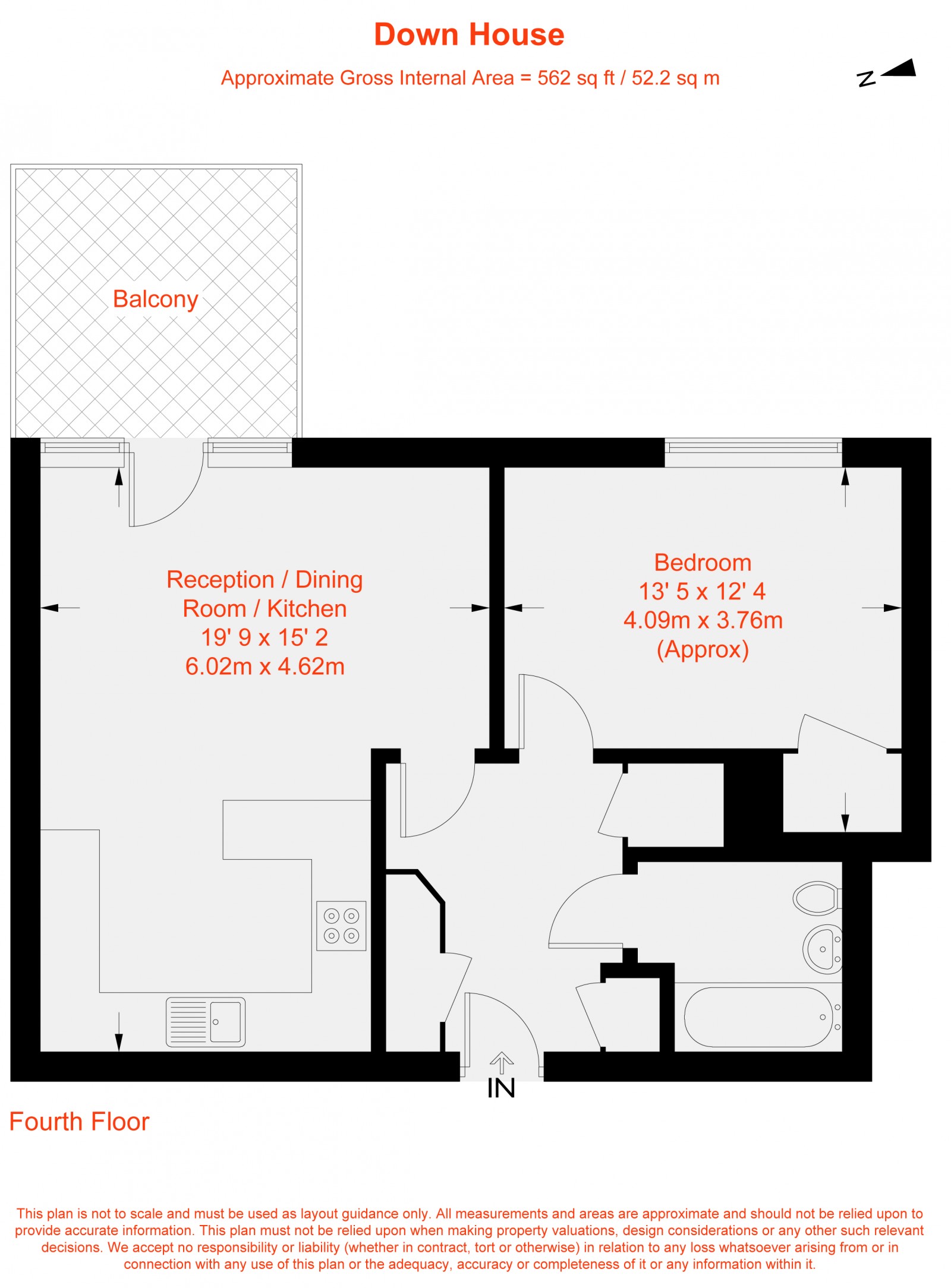 Floorplan for Wandsworth Bridge Road, London, SW6