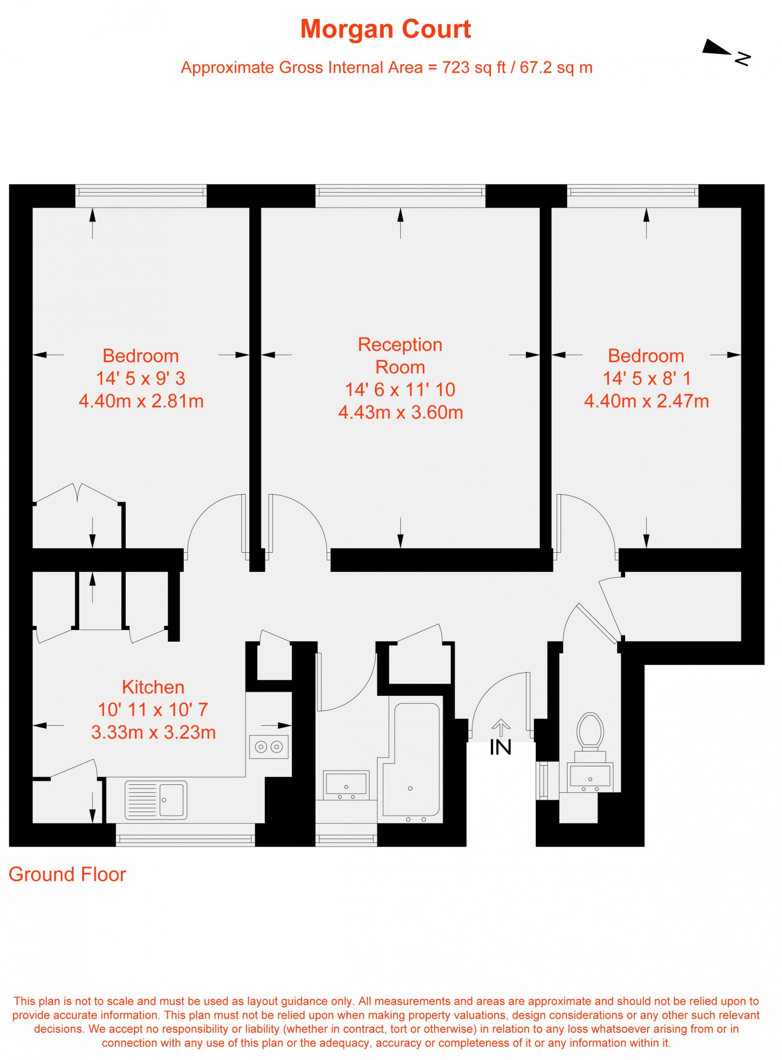 Floorplan for Battersea High Street, London, SW11