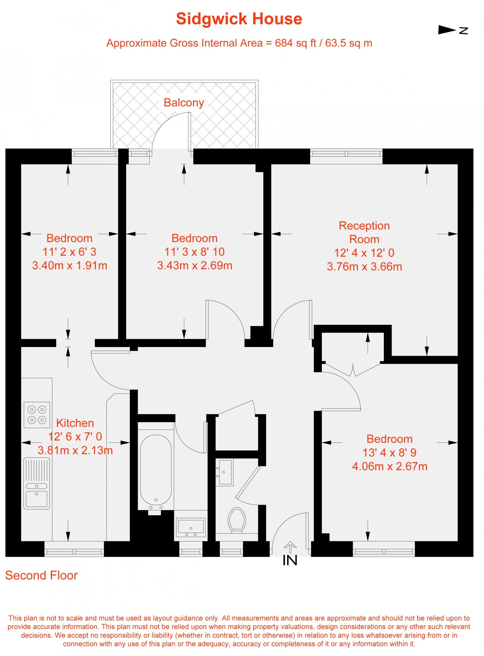 Floorplan for Stockwell Road, London, SW9