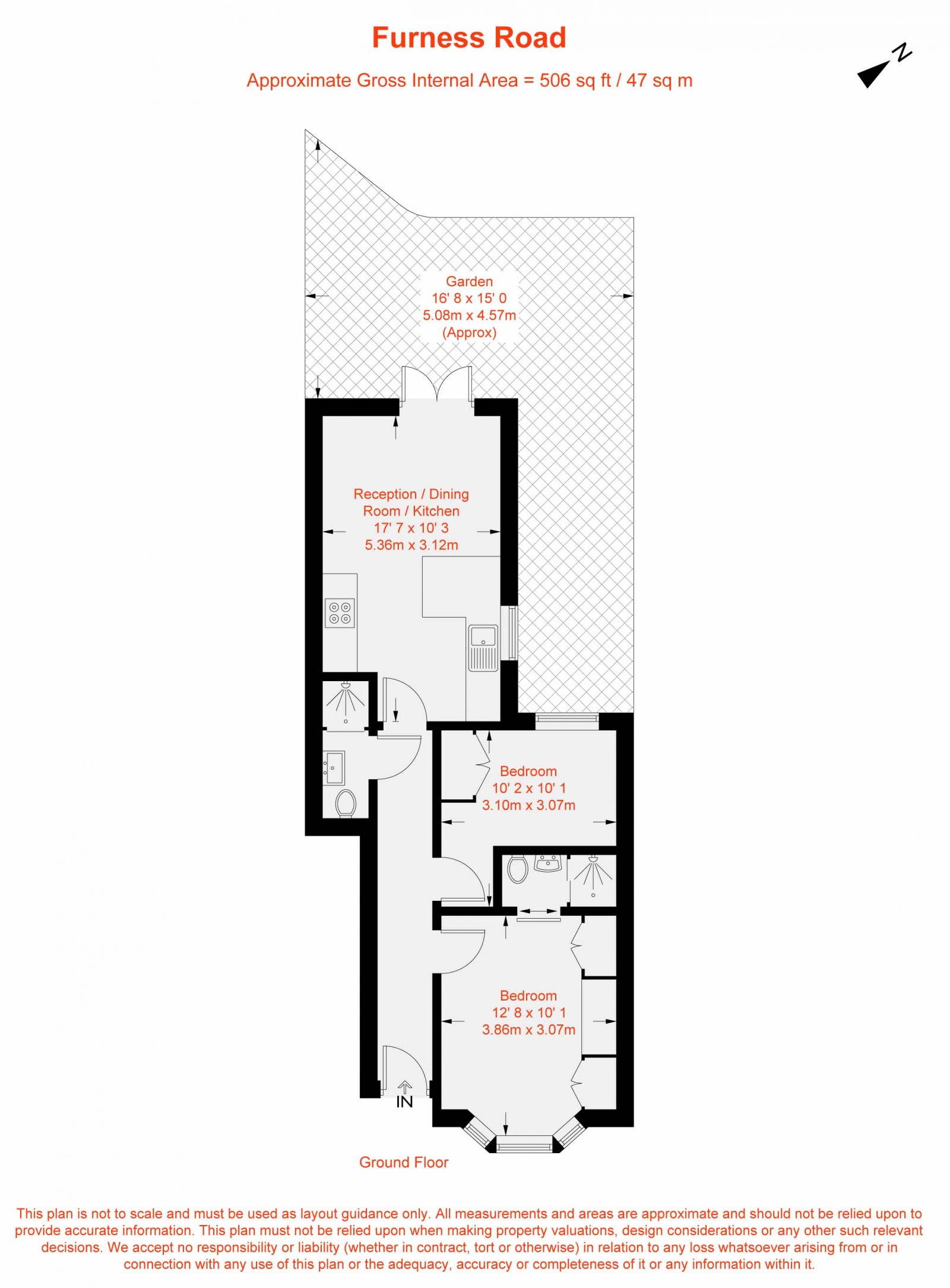 Floorplan for Furness Road, London, SW6