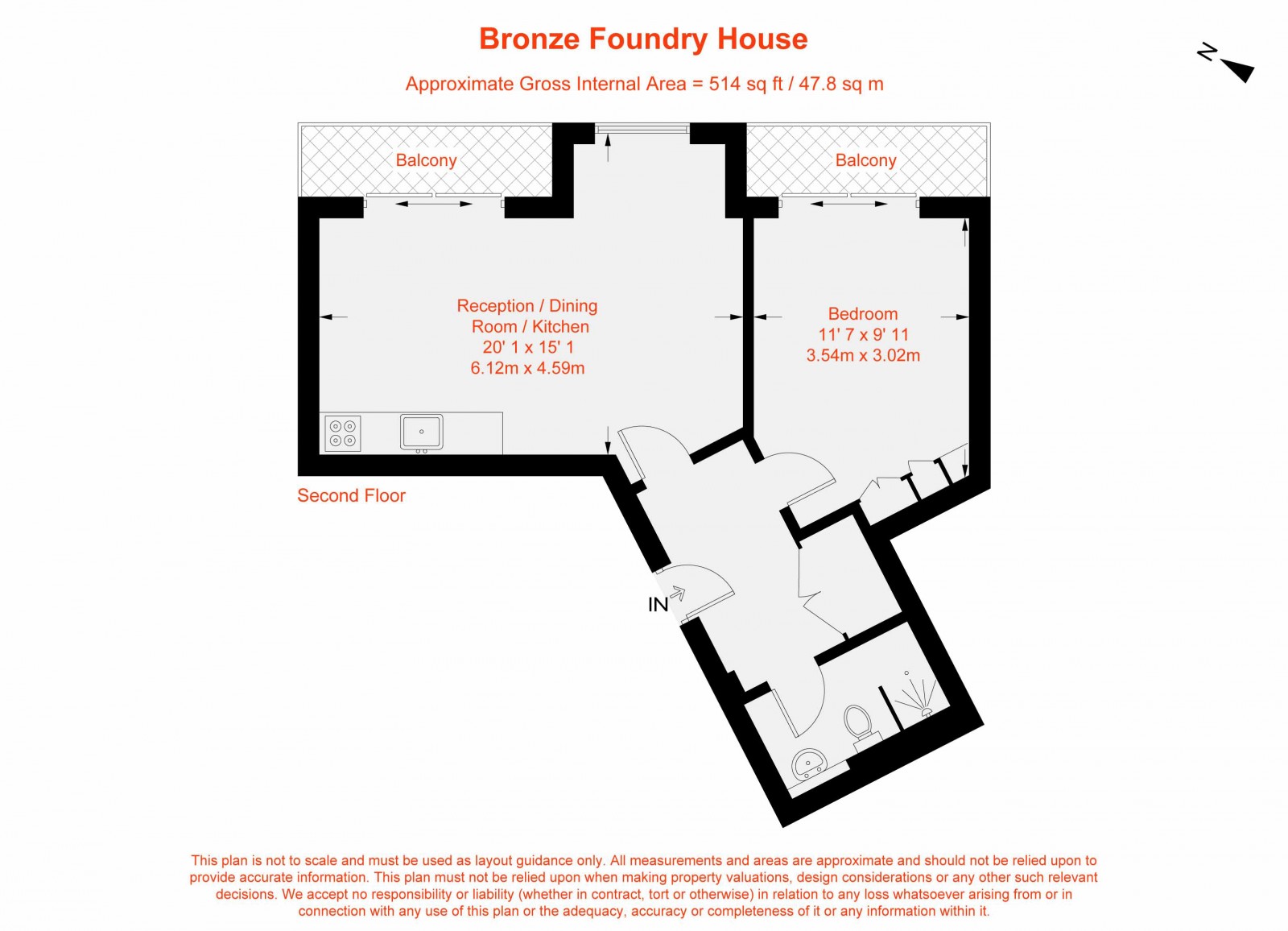 Floorplan for Edith Row, London, SW6