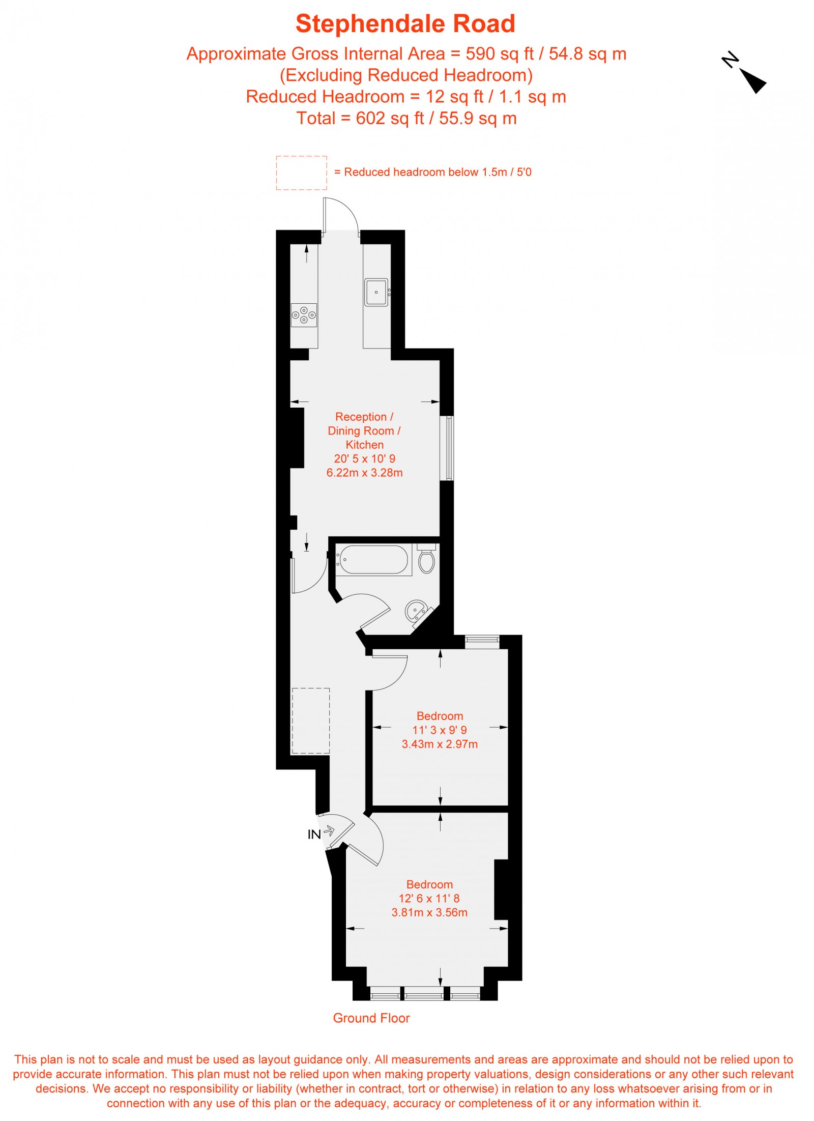 Floorplan for Stephendale Road, Fulham, SW6