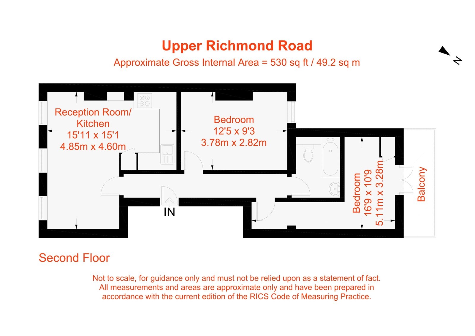 Floorplan for Upper Richmond Road, Putney, SW15