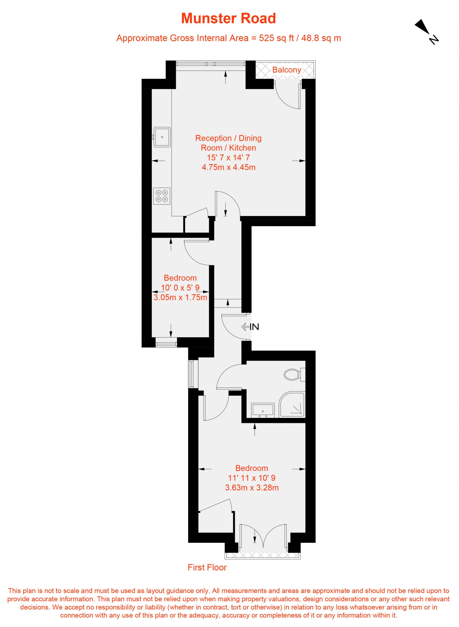Floorplan for Munster Road, London, SW6