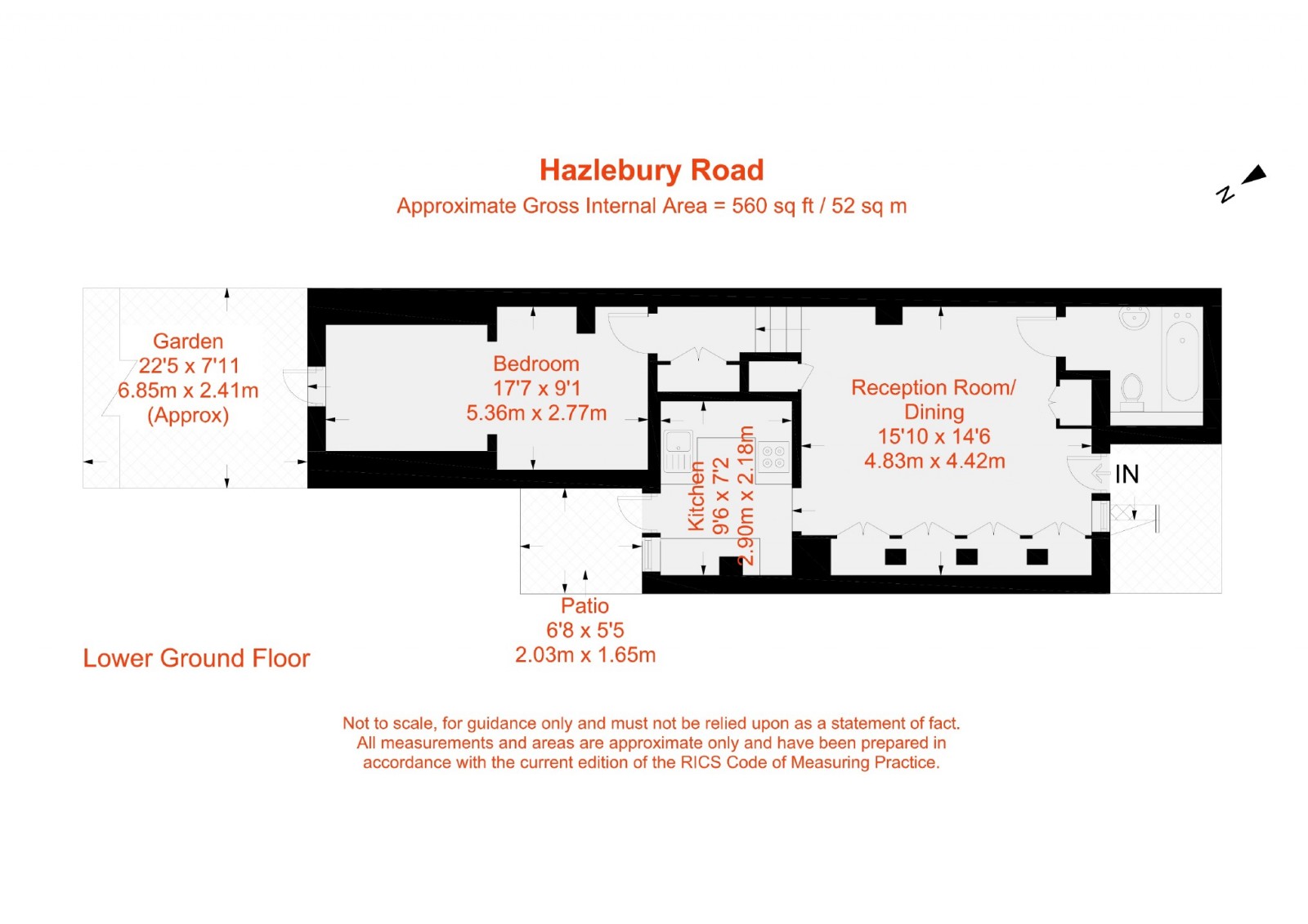 Floorplan for Hazlebury Road, Fulham, SW6