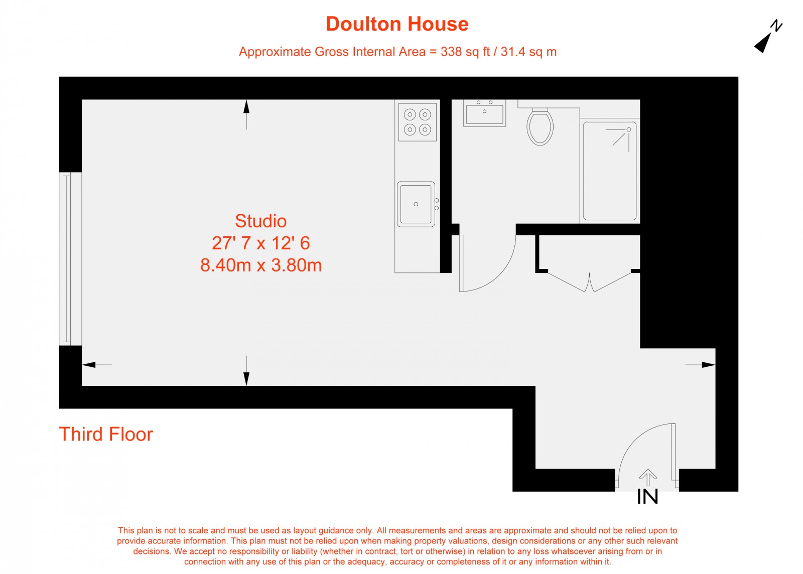Floorplan for Park Street, London, SW6